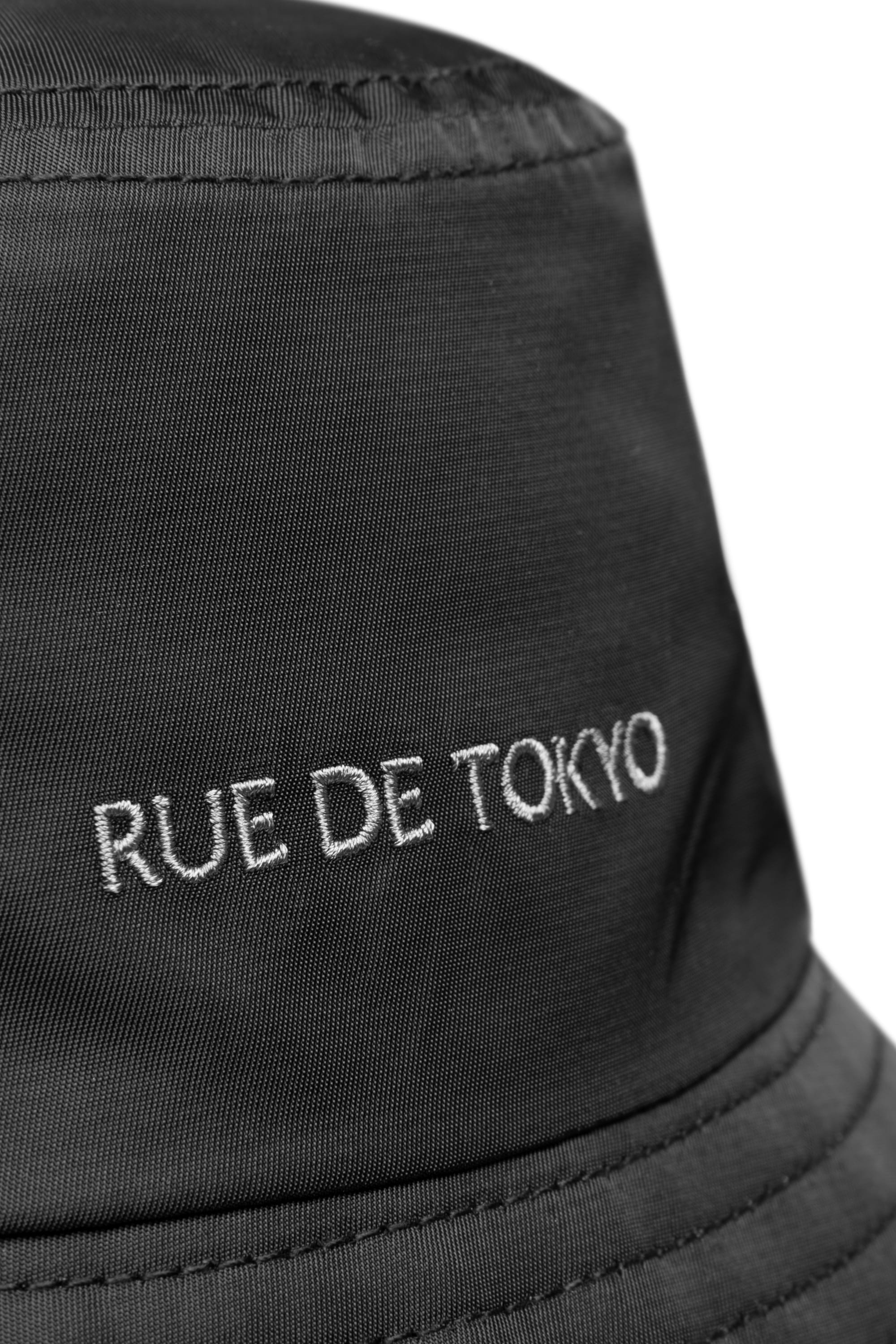 Rue de Tokyo ATAL BUCKET HAT BLACK WITH GREY LOGO ACCESSORIES BLACK WITH GREY LOGO