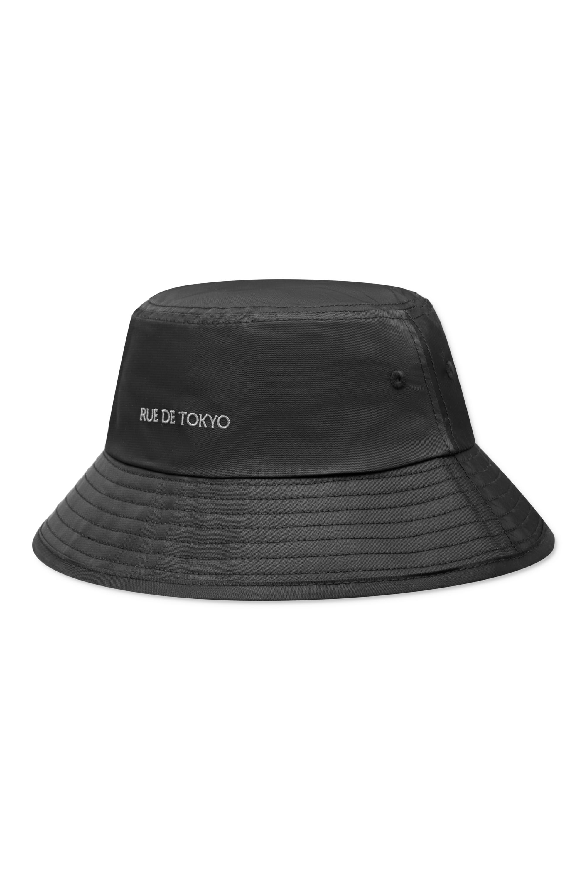 Rue de Tokyo ATAL BUCKET HAT BLACK WITH GREY LOGO ACCESSORIES BLACK WITH GREY LOGO