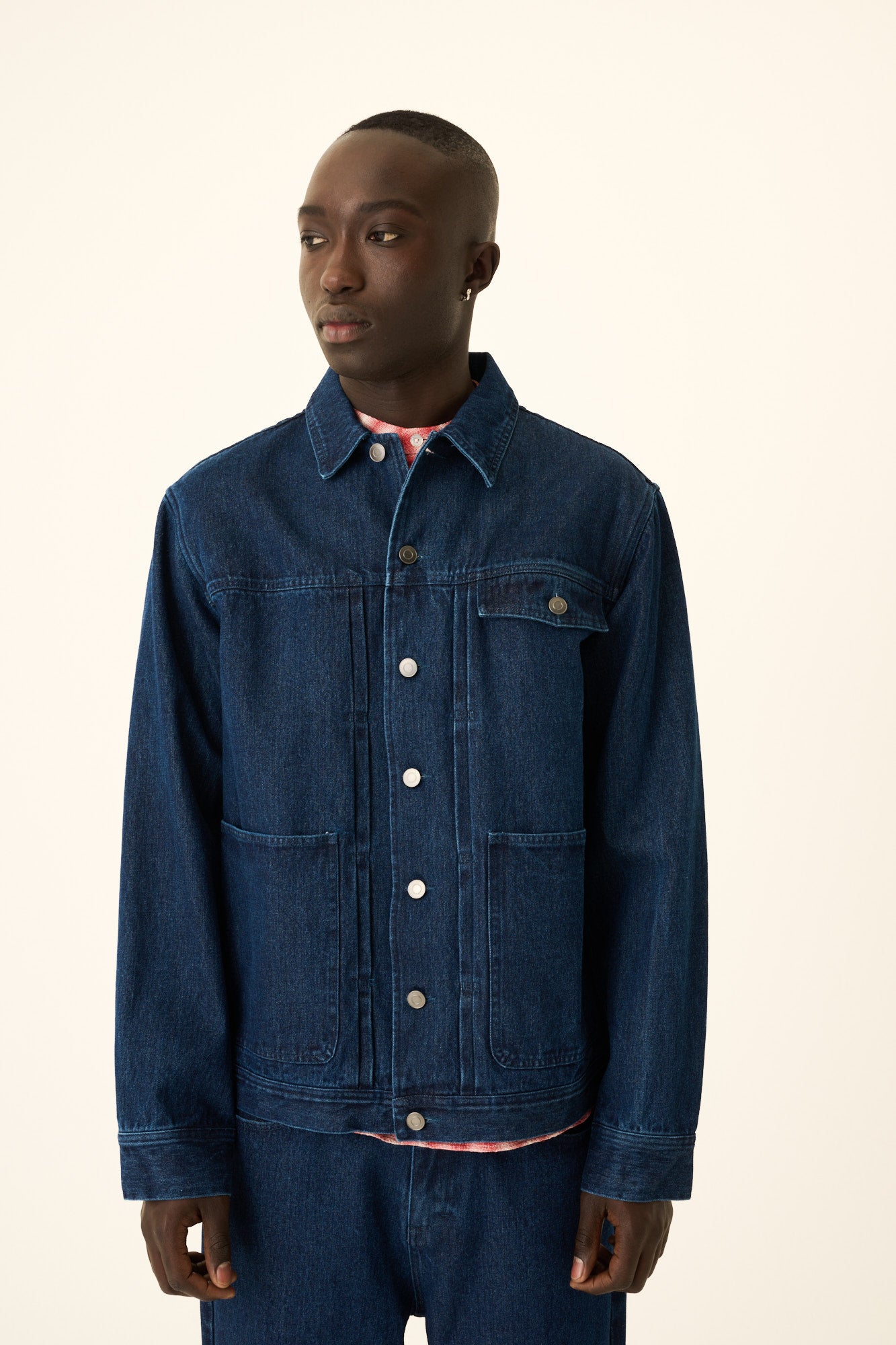 Rue de Tokyo CADE HEAVY DENIM Jackets DARK INDIGO DENIM