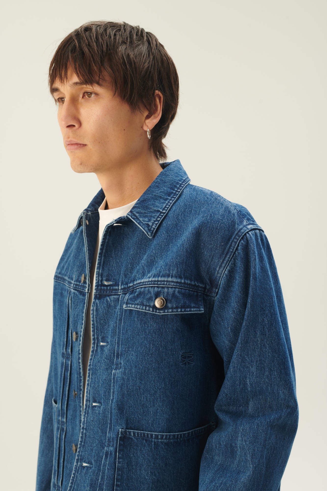 Rue de Tokyo CADE WASHED INDIGO DENIM Jackets WASHED INDIGO