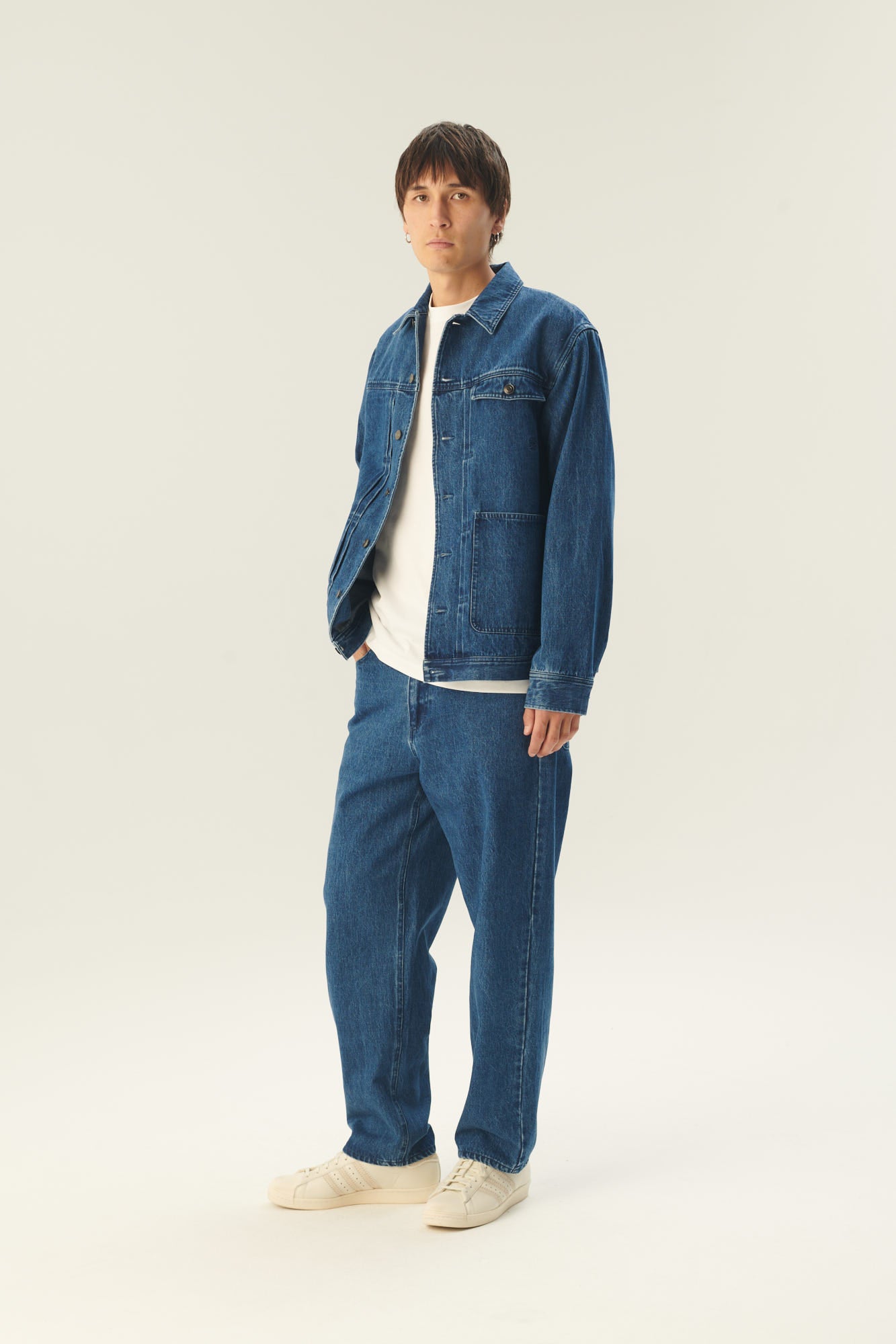 Rue de Tokyo CADE WASHED INDIGO DENIM Jackets WASHED INDIGO
