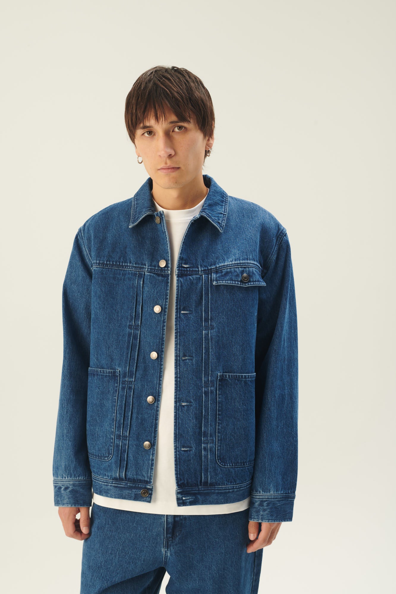 Rue de Tokyo CADE WASHED INDIGO DENIM Jackets WASHED INDIGO