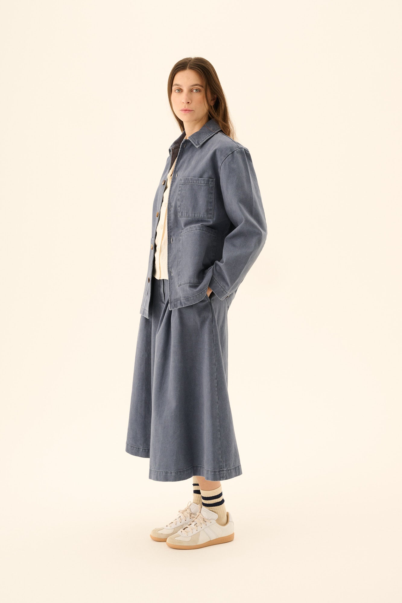 Rue de Tokyo CAMERON FADED TWILL Jackets SOFT BLUE