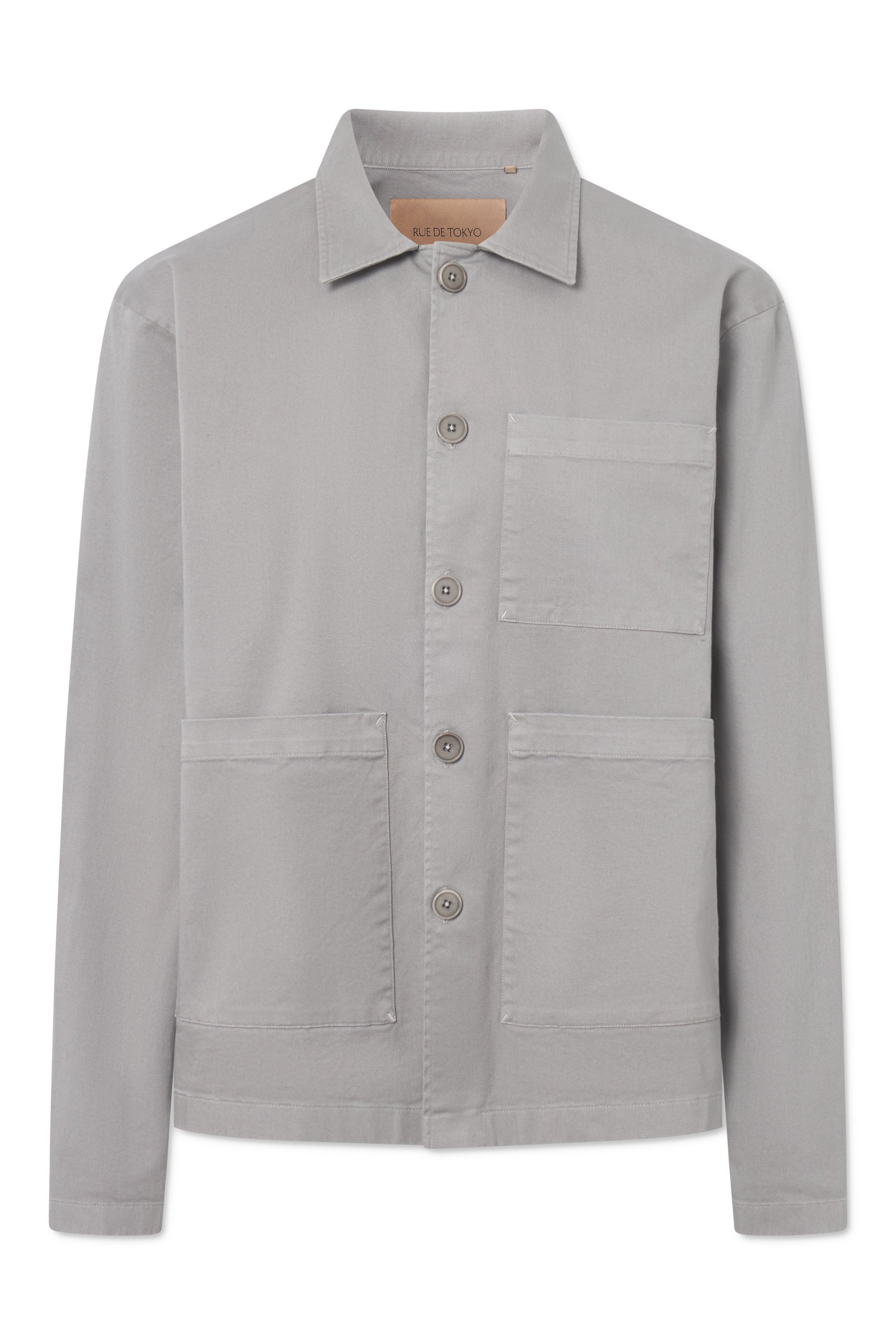 Rue de Tokyo CAMERON GARMENT DYED TWILL JACKETS ELEPHANT GREY