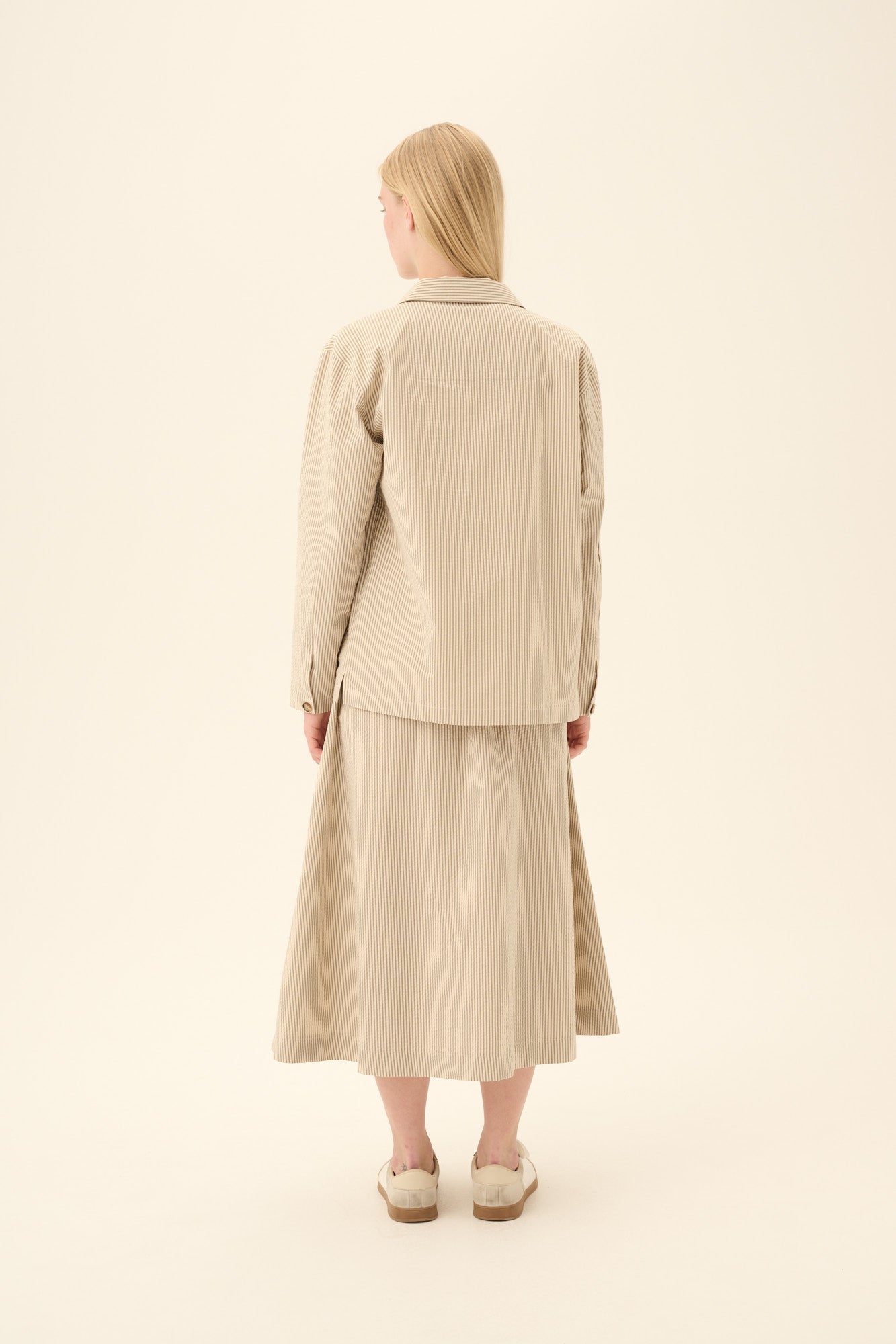 Rue de Tokyo CAMERON HEAVY SEERSUCKER STR Jackets BROWN STRIPE