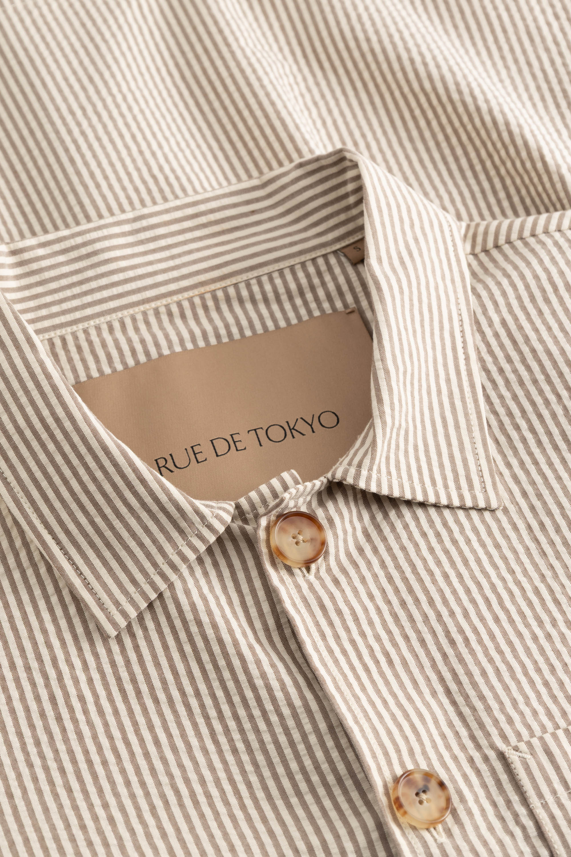 Rue de Tokyo CAMERON HEAVY SEERSUCKER STR Jackets BROWN STRIPE