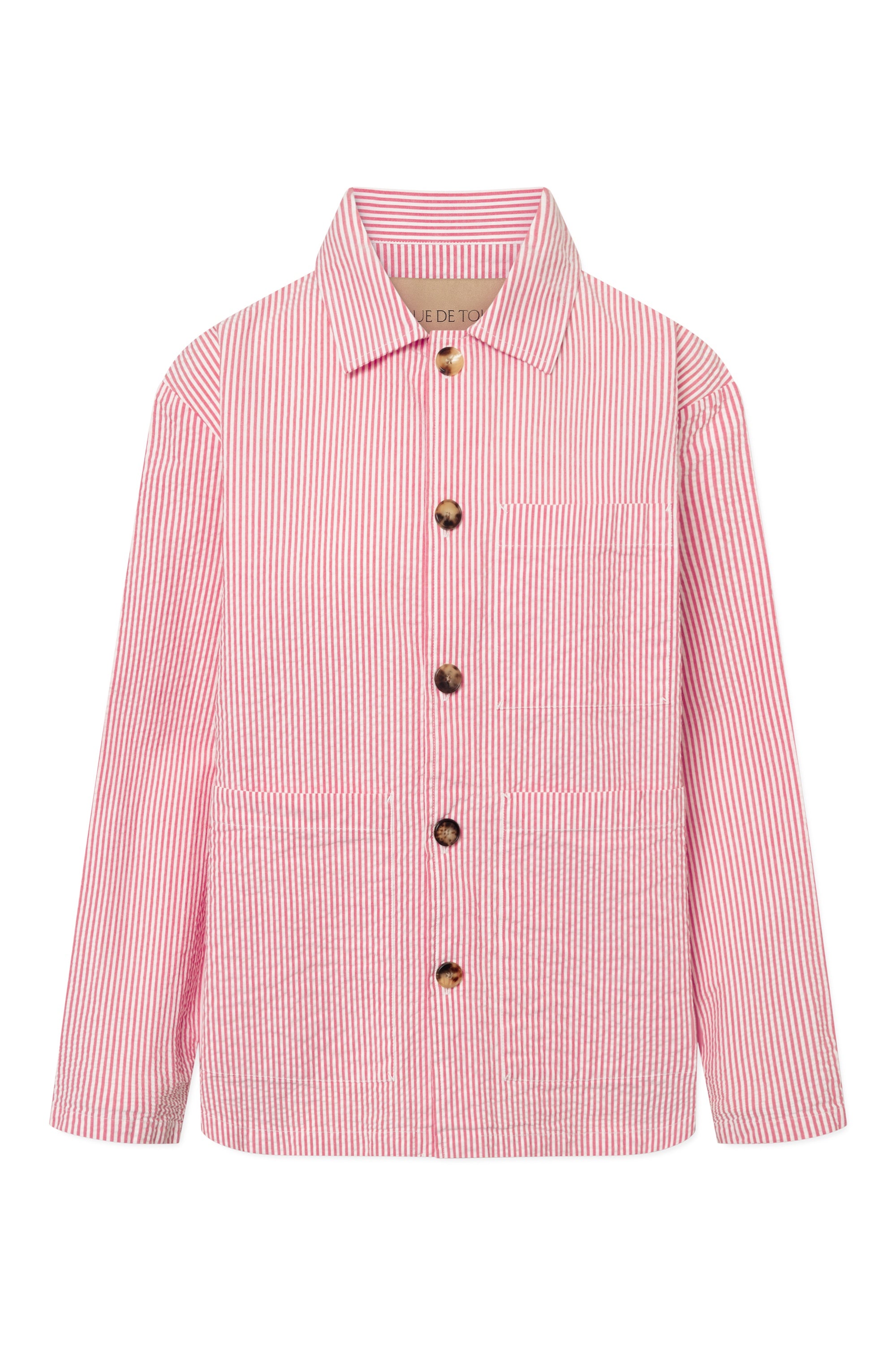 Rue de Tokyo CAMERON HEAVY SEERSUCKER STRIPE Jackets FADED RED STRIPE