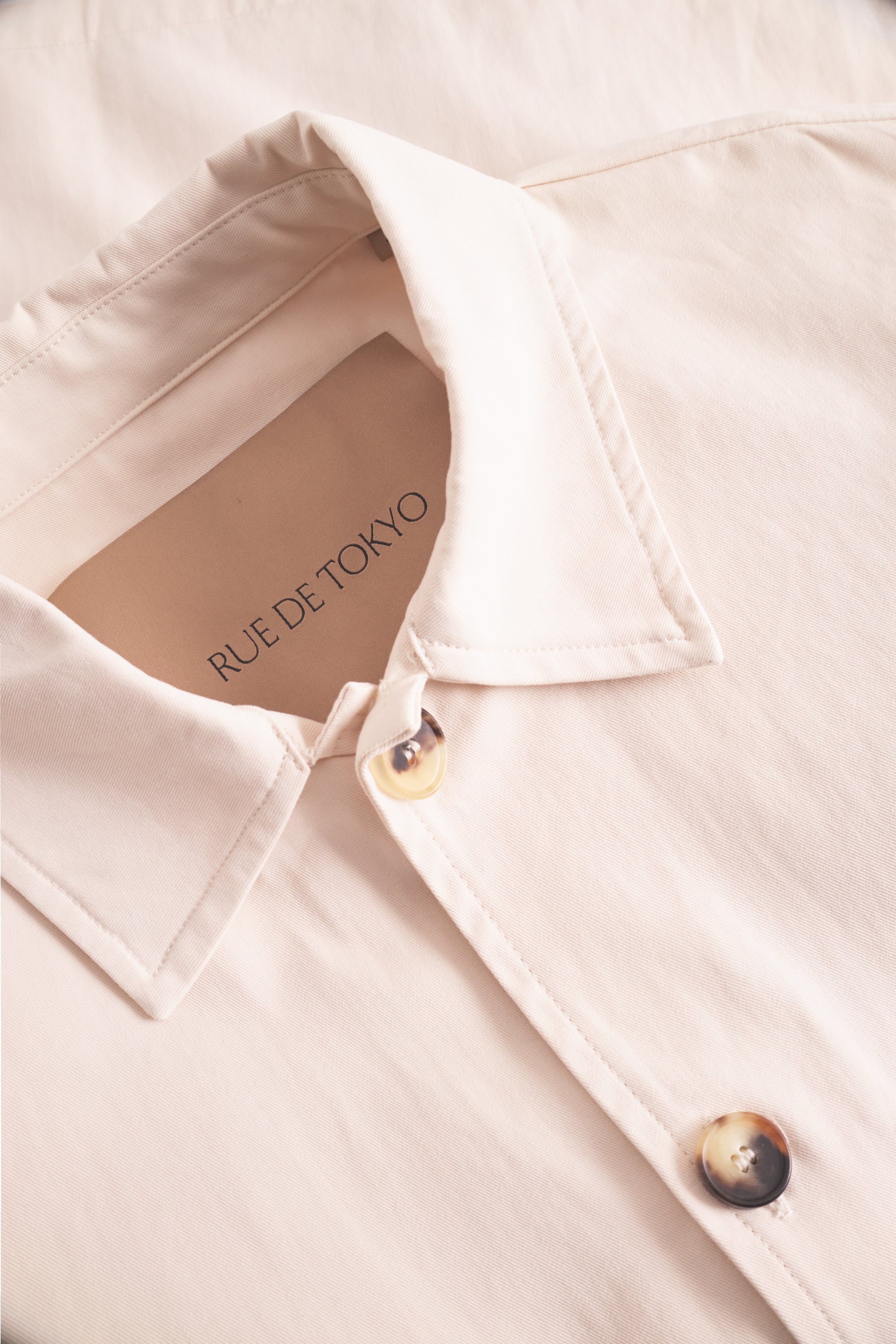 Rue de Tokyo CAMERON MOOMIN COTTON TWILL JACKETS IVORY BLACK EMBROIDERY