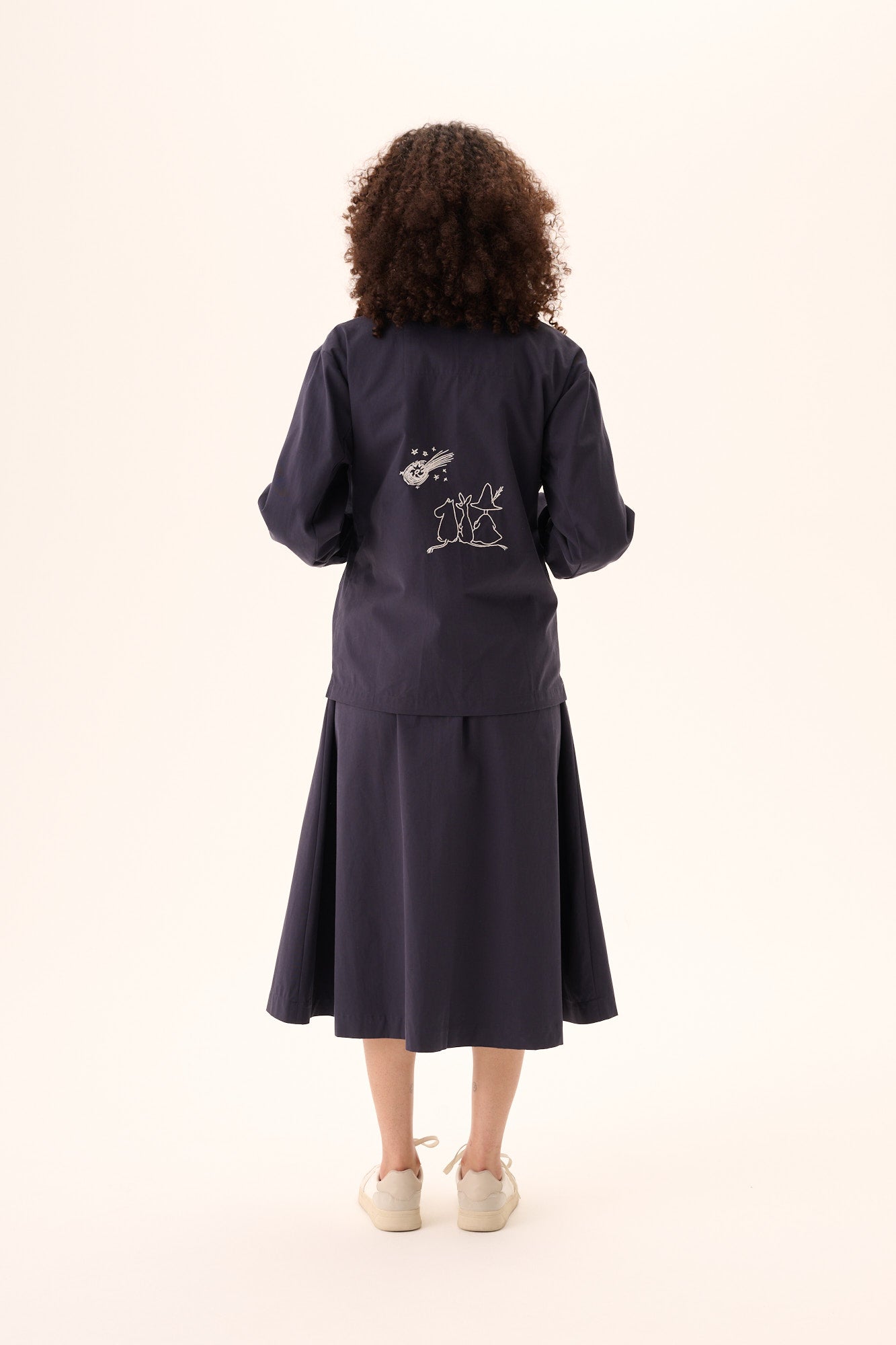 Rue de Tokyo CAMERON MOOMIN COTTON TWILL JACKETS NAVY CHALK EMBROIDERY
