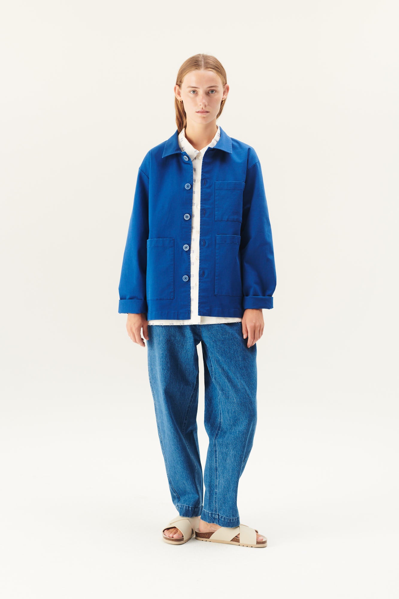 Rue de Tokyo CAMERON PRE DYED TWILL JACKETS BLUE