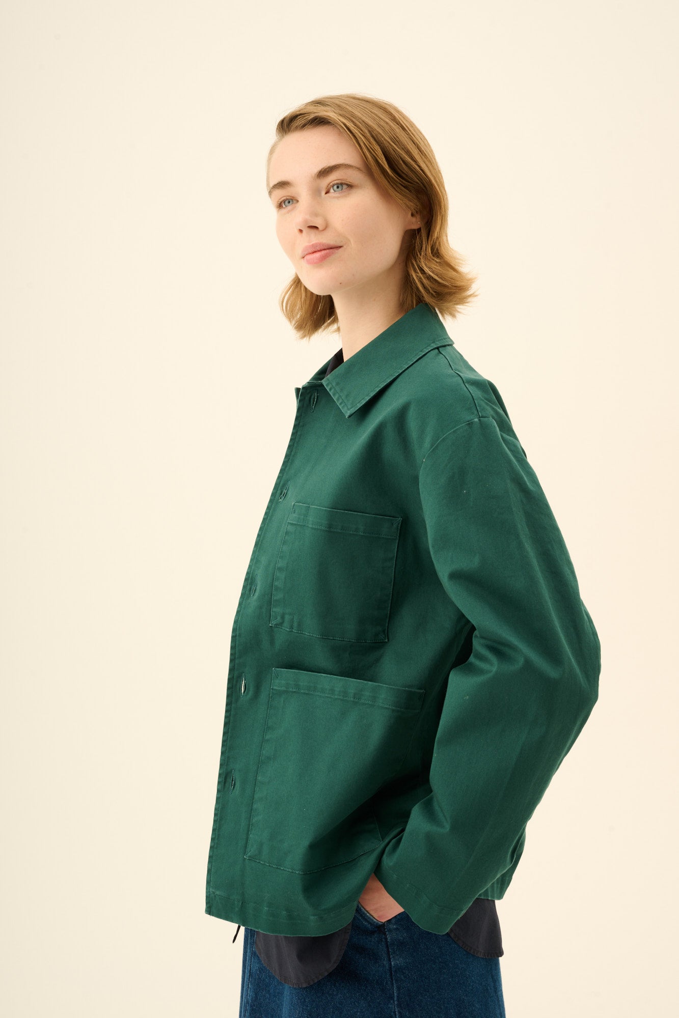 Rue de Tokyo CAMERON TWILL Jackets DARK PINE GREEN