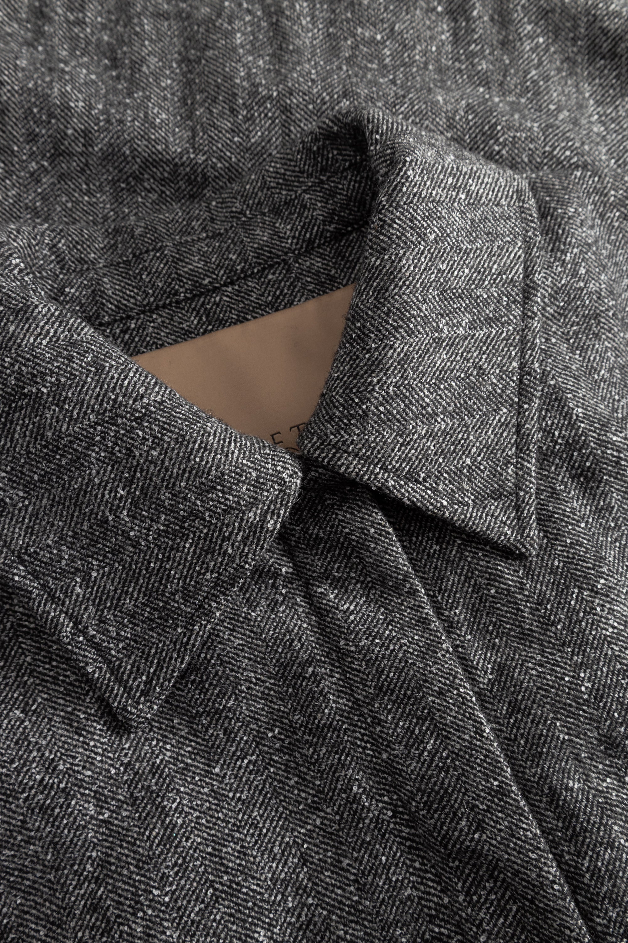 Rue de Tokyo CAMI HERRINGBONE BOUCLE Shirts BLACK/WHITE