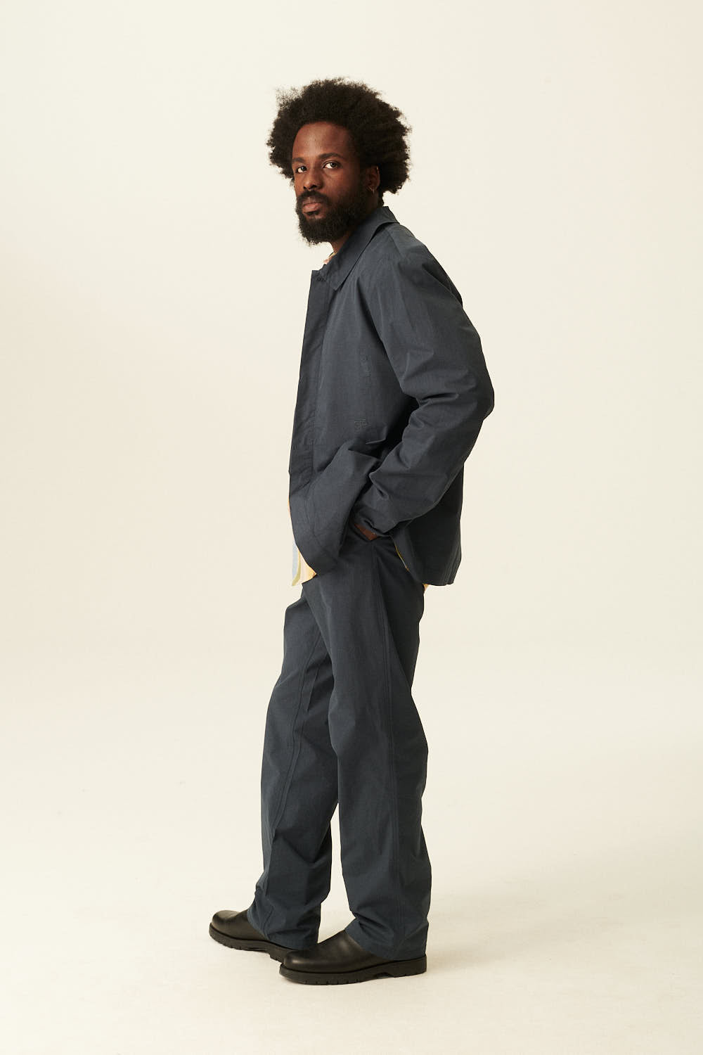 Rue de Tokyo CANZU SOFT COTTON Jackets DARK BLUE