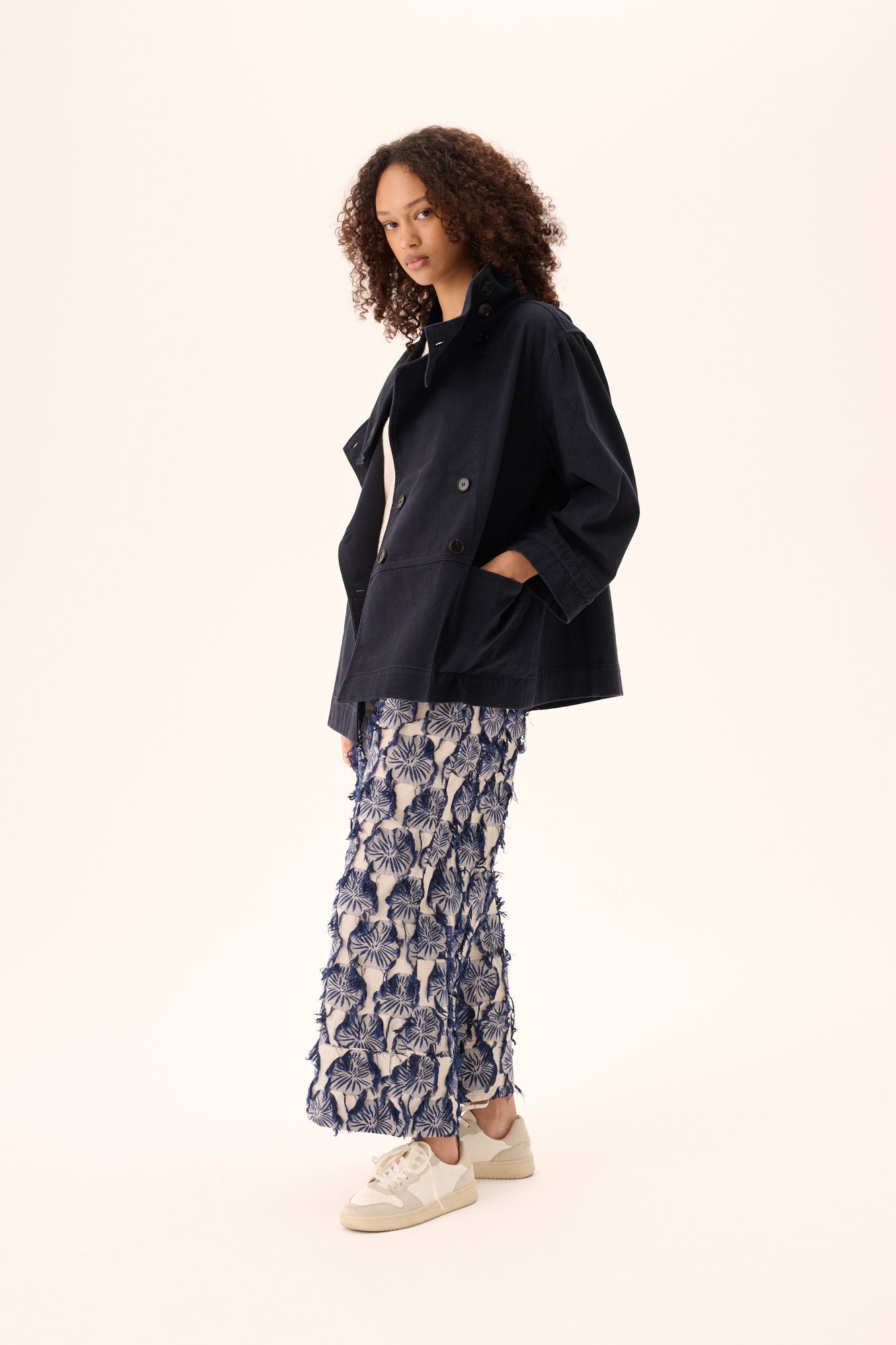 Rue de Tokyo CARALYN FADED TWILL Jackets DARK NAVY