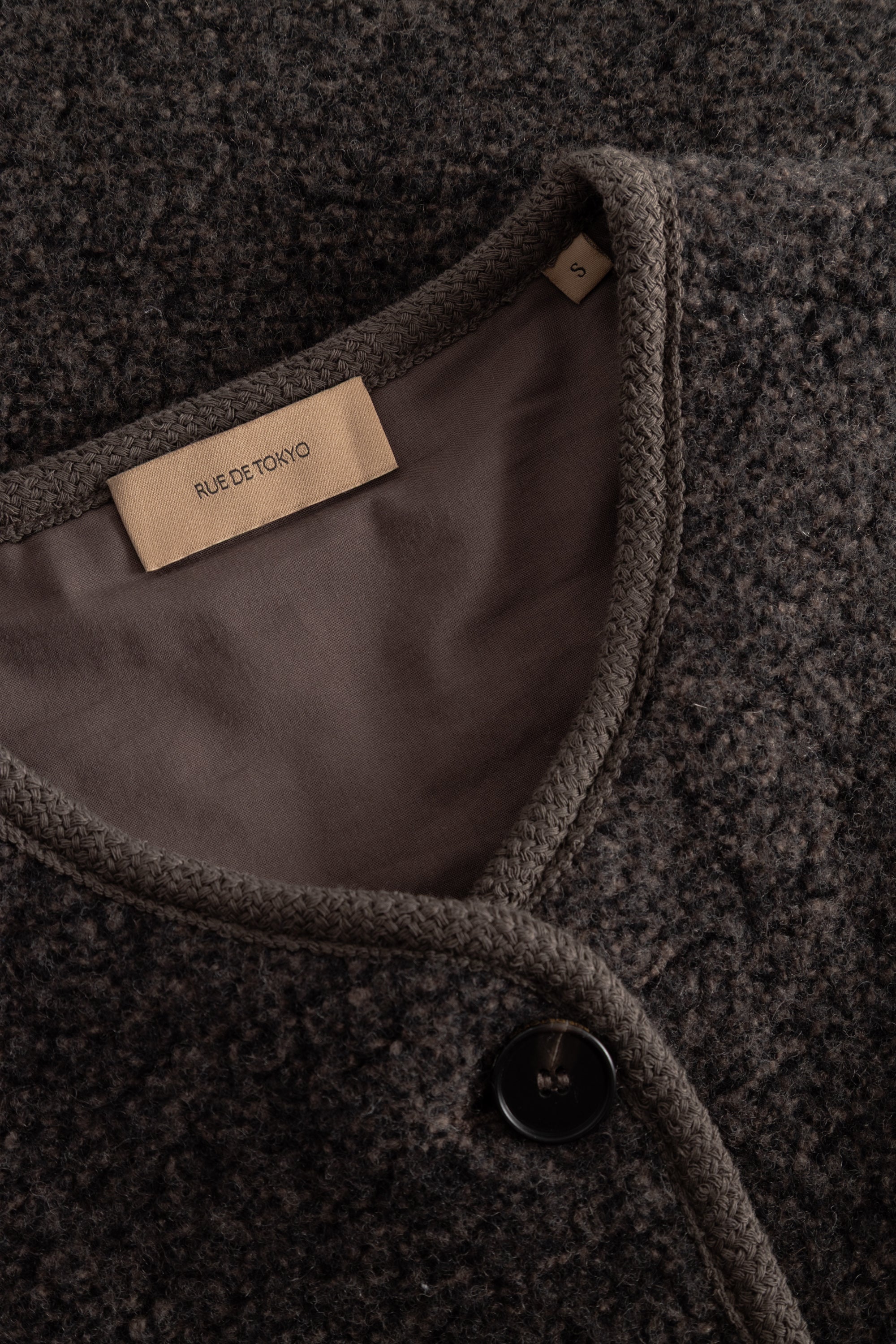 Rue de Tokyo CASI TEDDY Vest DARK GREY