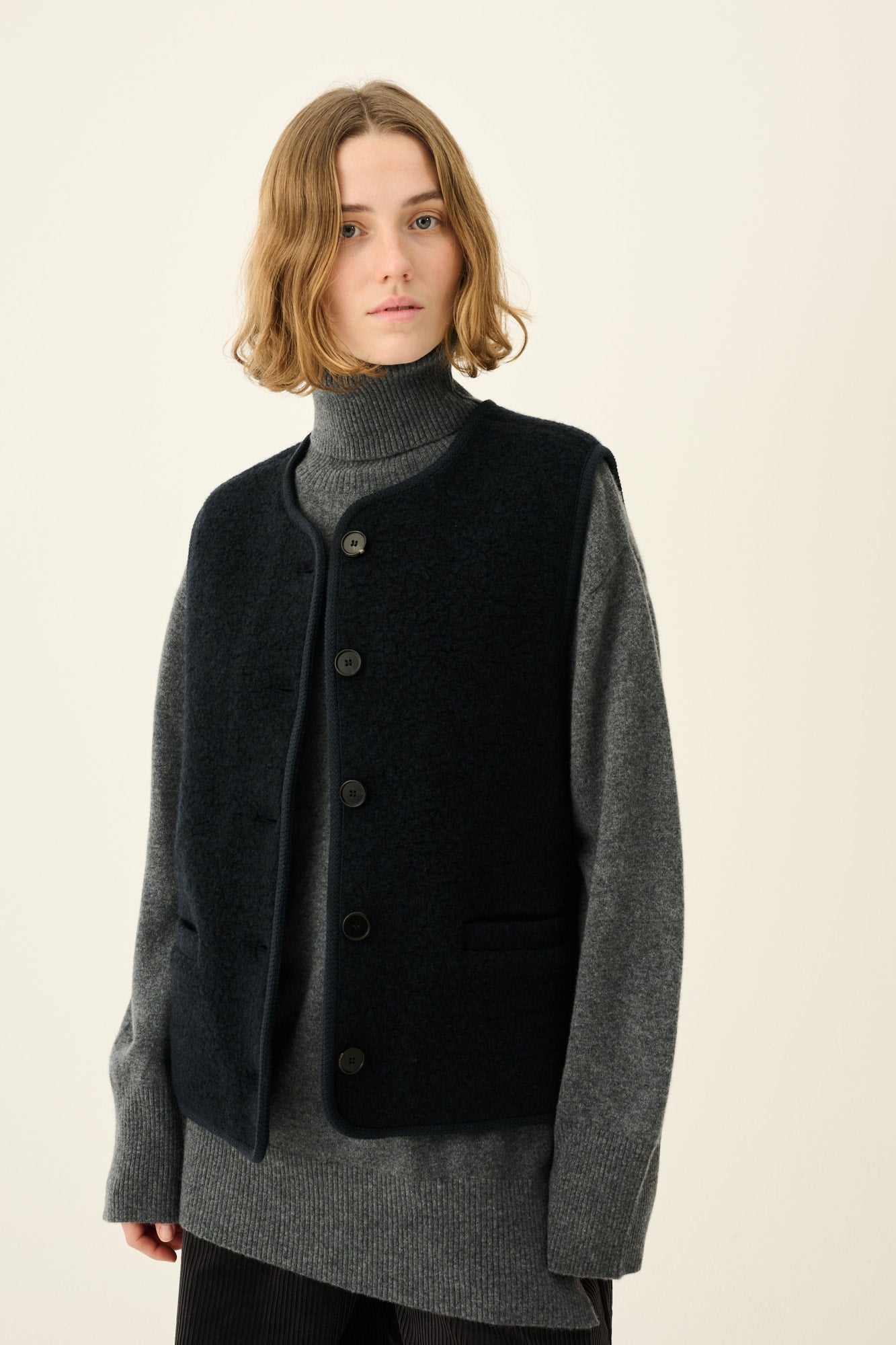 Rue de Tokyo CAS TEDDY Outerwear NAVY