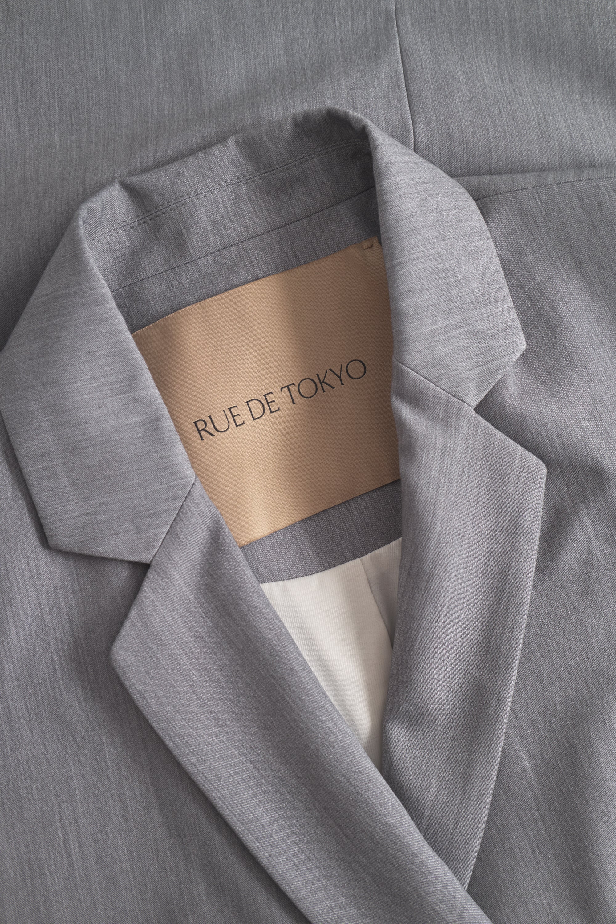 Rue de Tokyo CAT SOLID TAILORING BLAZERS LIGHT GRAY