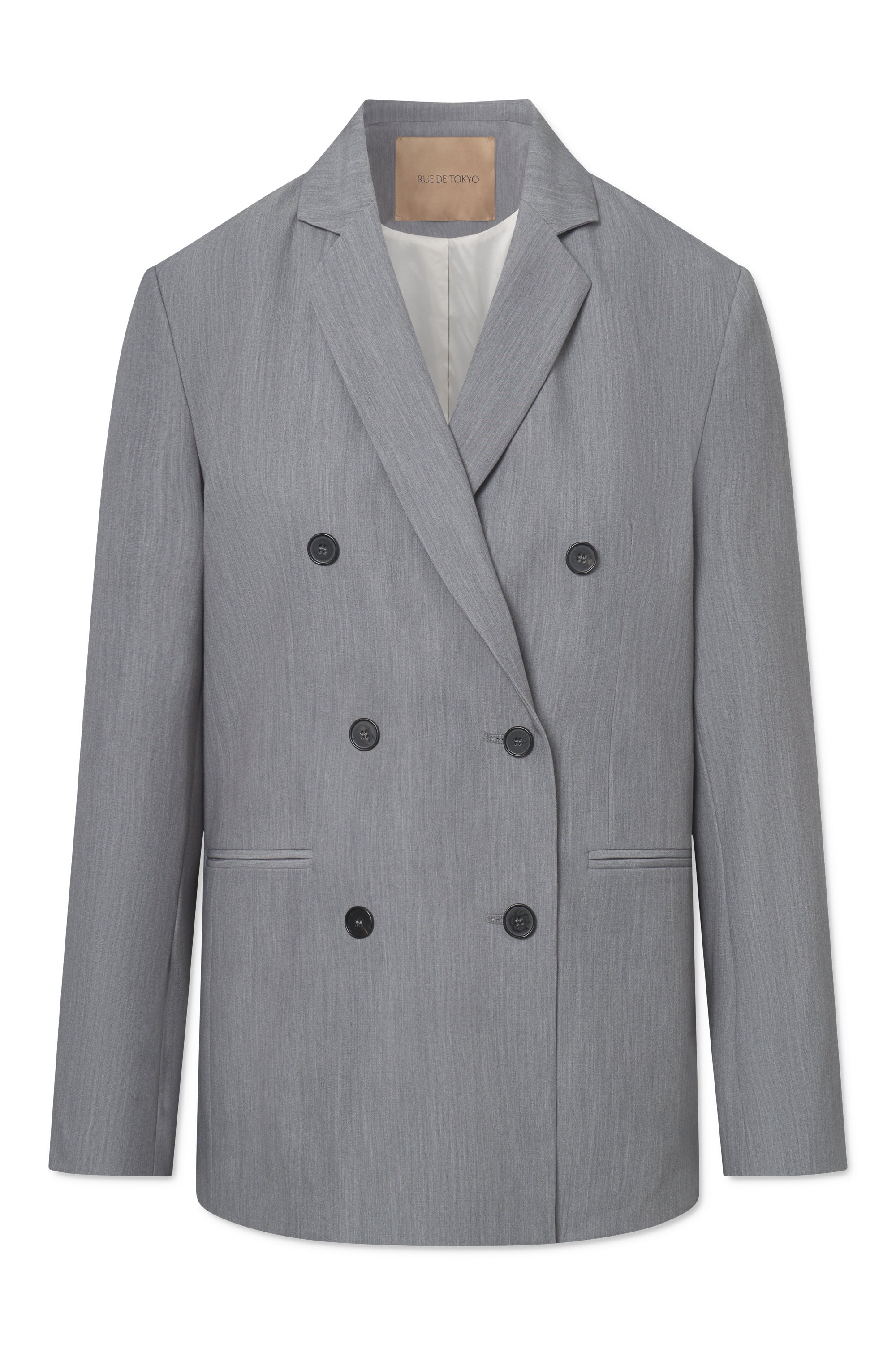 Rue de Tokyo CAT SOLID TAILORING BLAZERS LIGHT GRAY