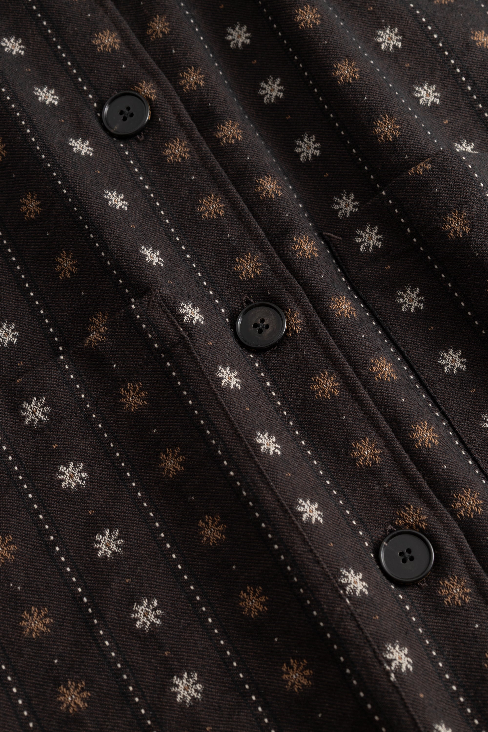 Rue de Tokyo CECILY FLOWER STRIPE Jackets BROWN