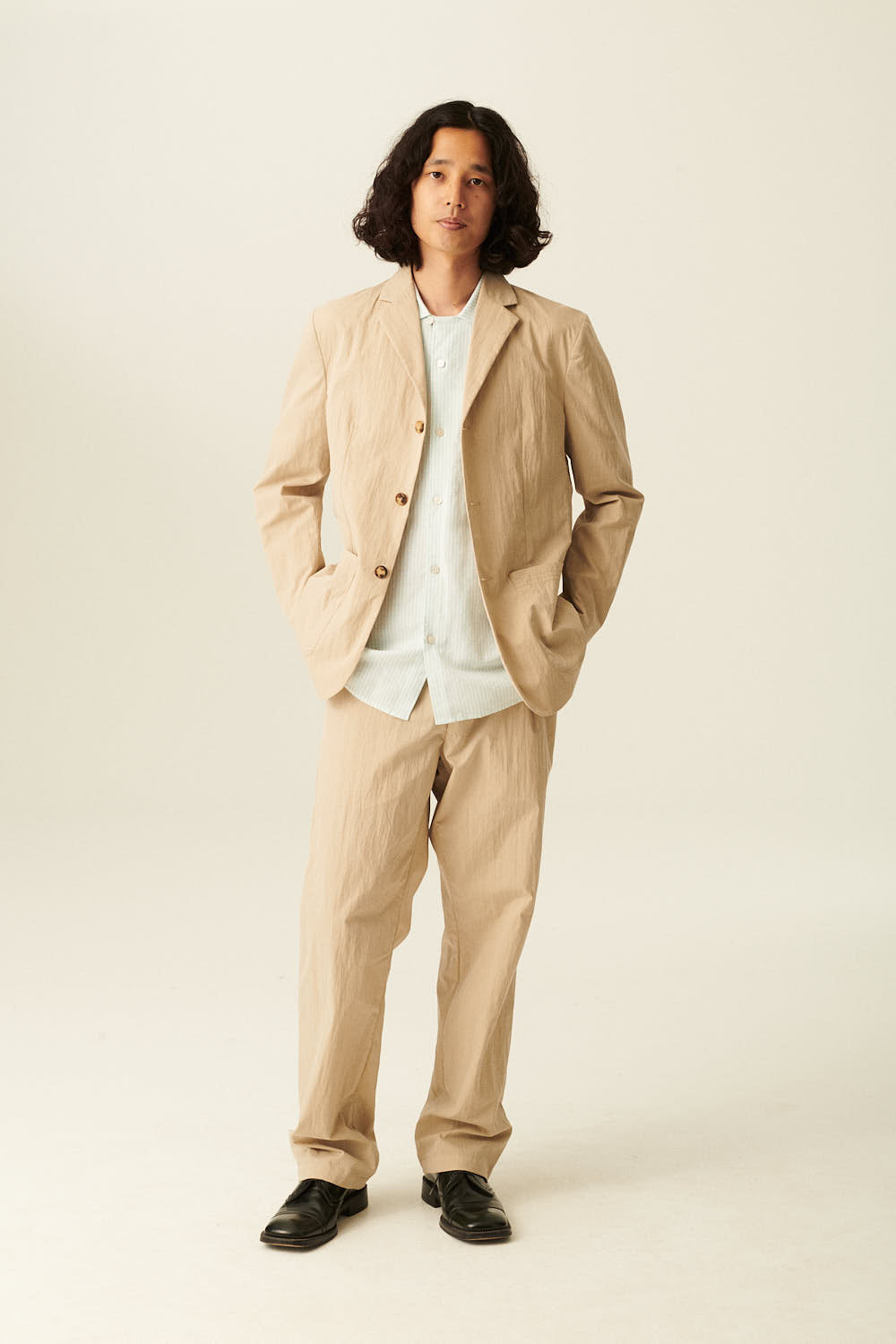 Rue de Tokyo CEDRIC COTTON NYLON BLAZERS BEIGE