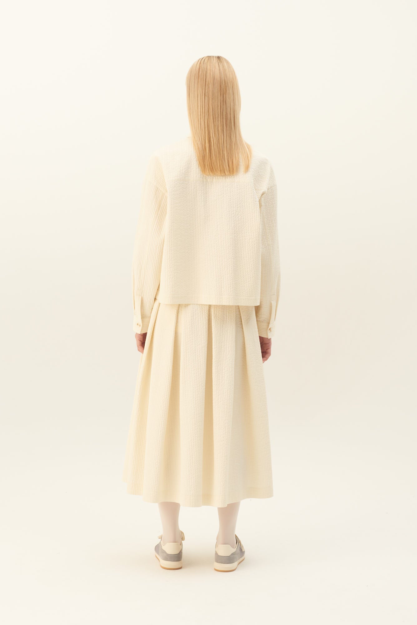 Rue de Tokyo CELESTE BUBBLE STRIPE JACKETS OFF WHITE