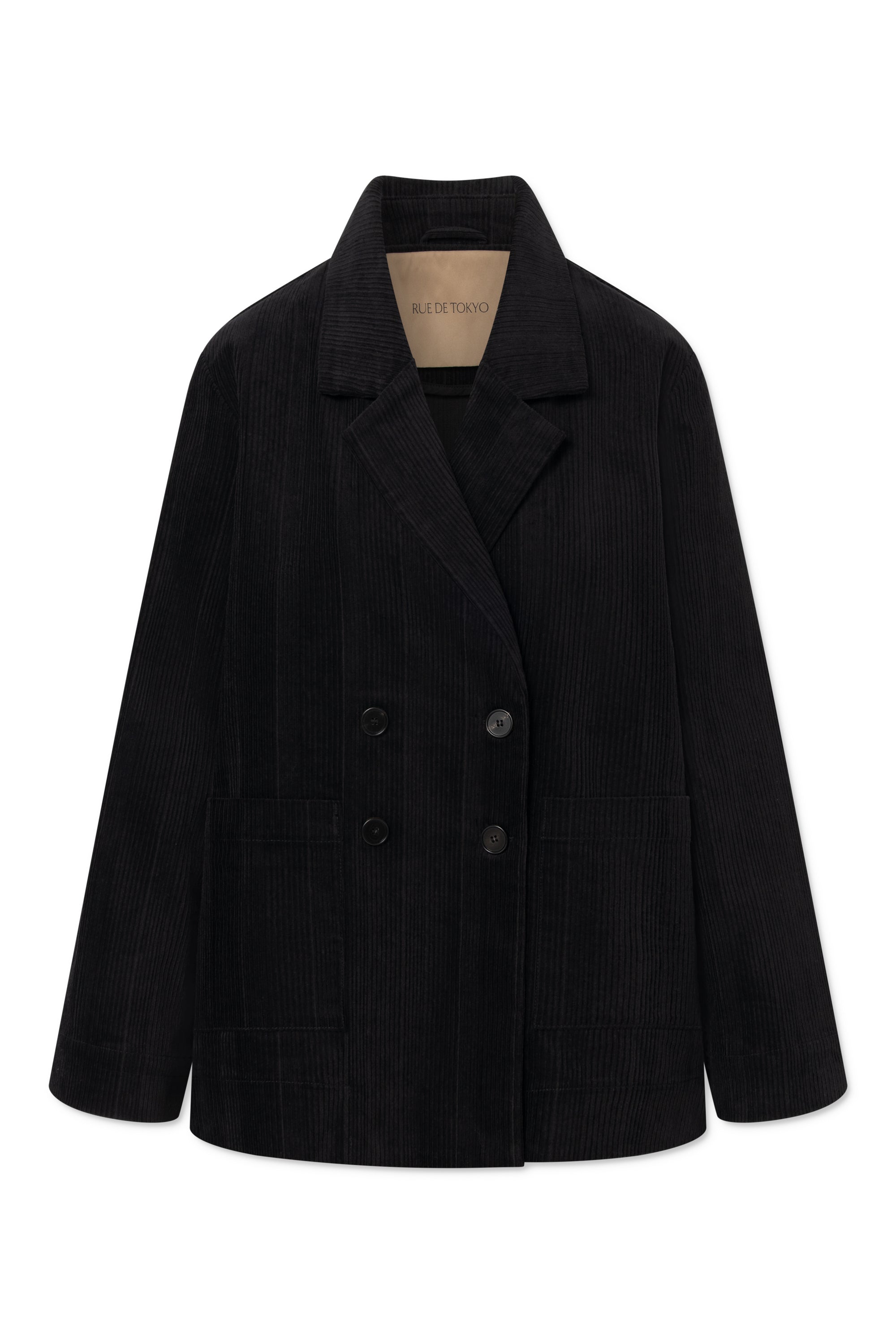 Rue de Tokyo CERSEI STRUCTURED CORDUROY Jackets BLACK