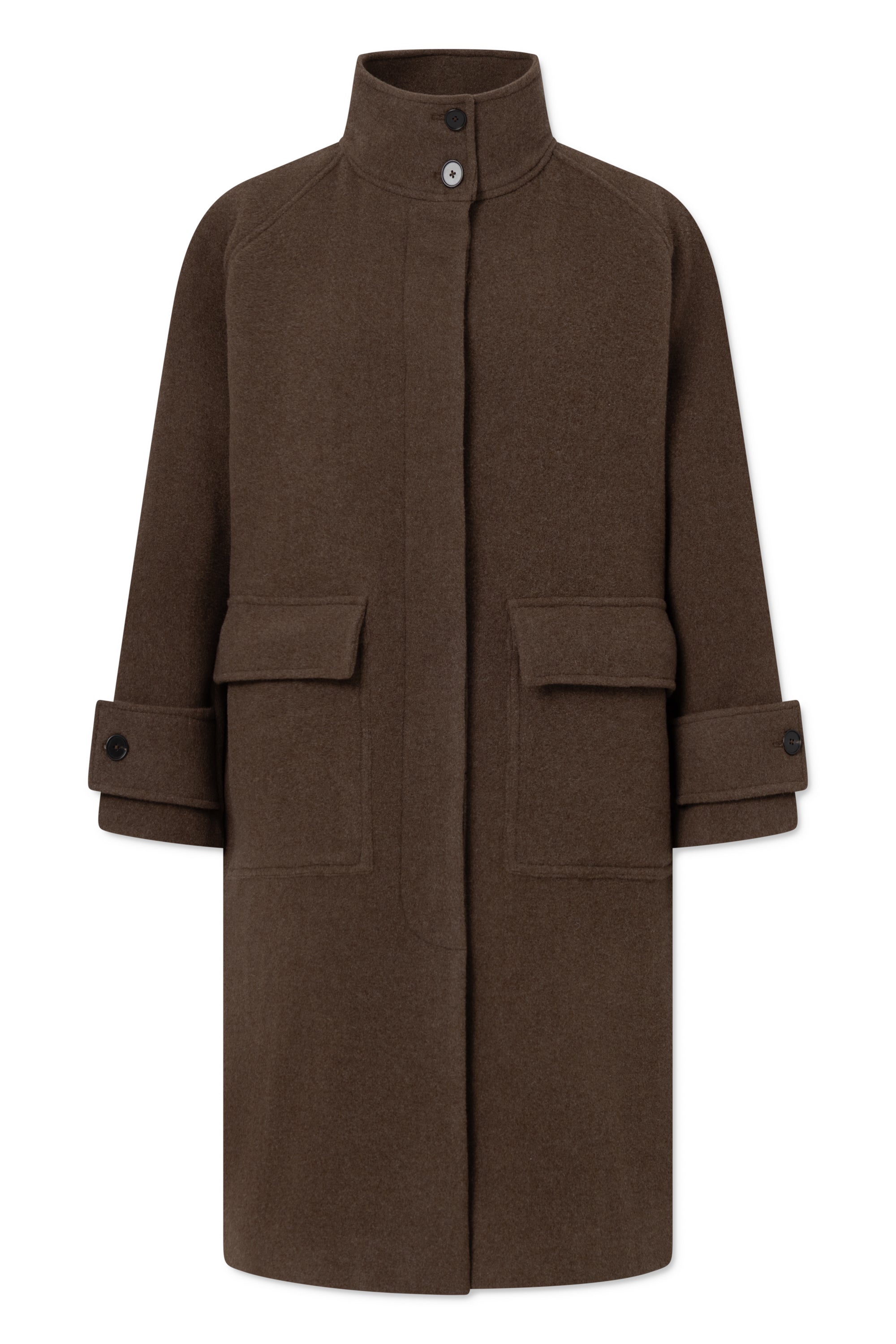Rue de Tokyo CHIHARU HEAVY WOOL Coats Brown Melange