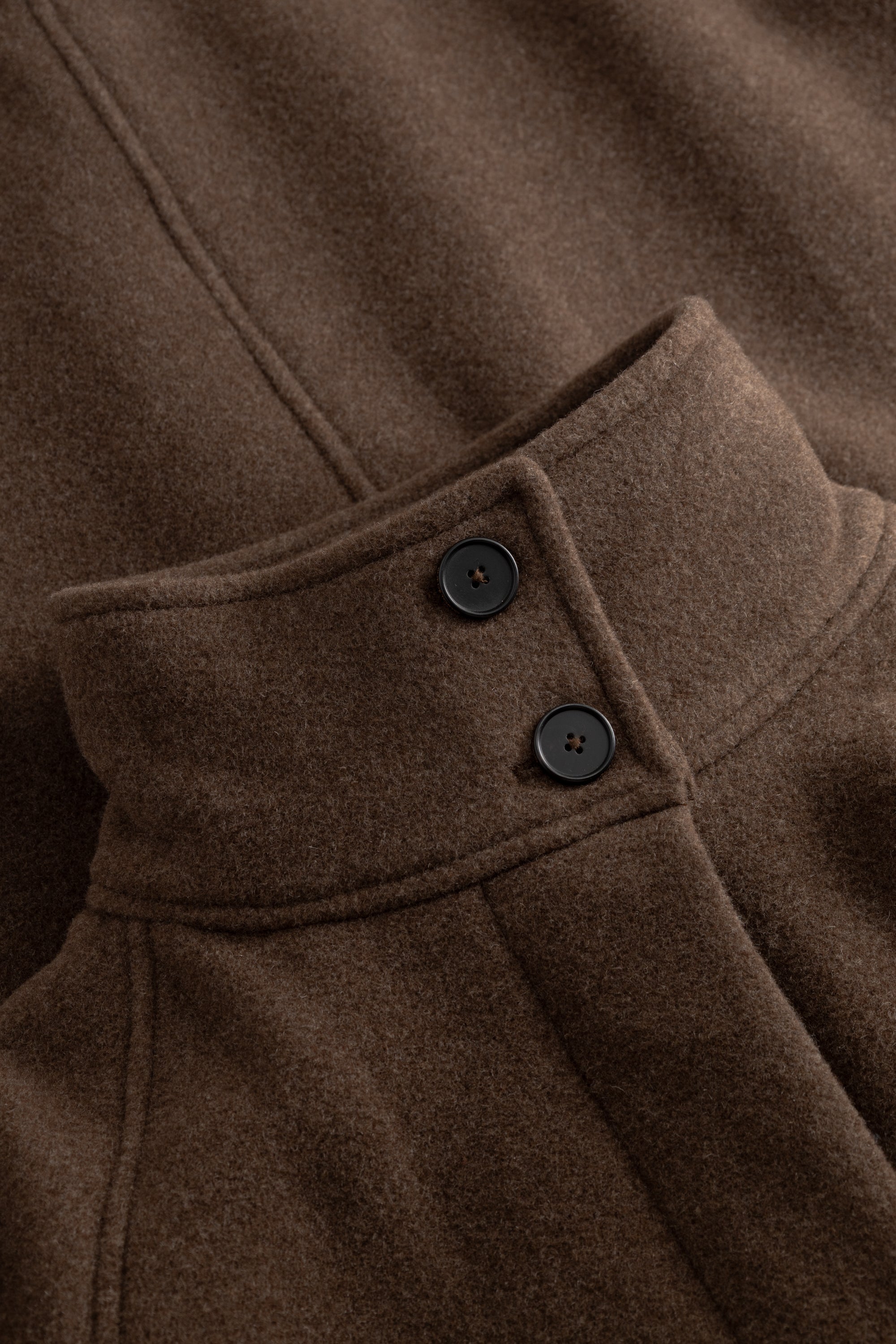 Rue de Tokyo CHIHARU HEAVY WOOL Coats Brown Melange
