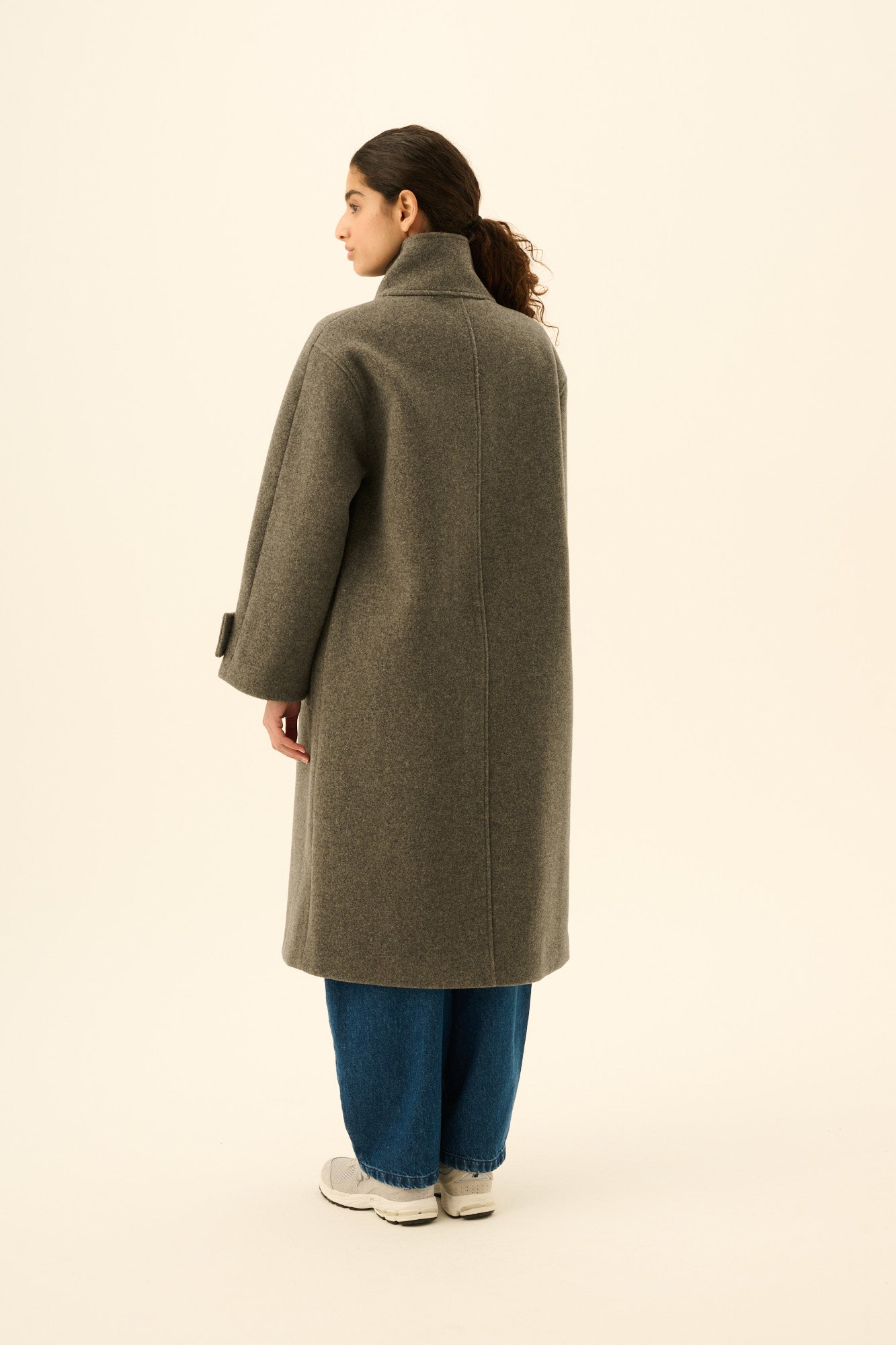 Rue de Tokyo CHIHARU HEAVY WOOL Coats GREY MELANGE