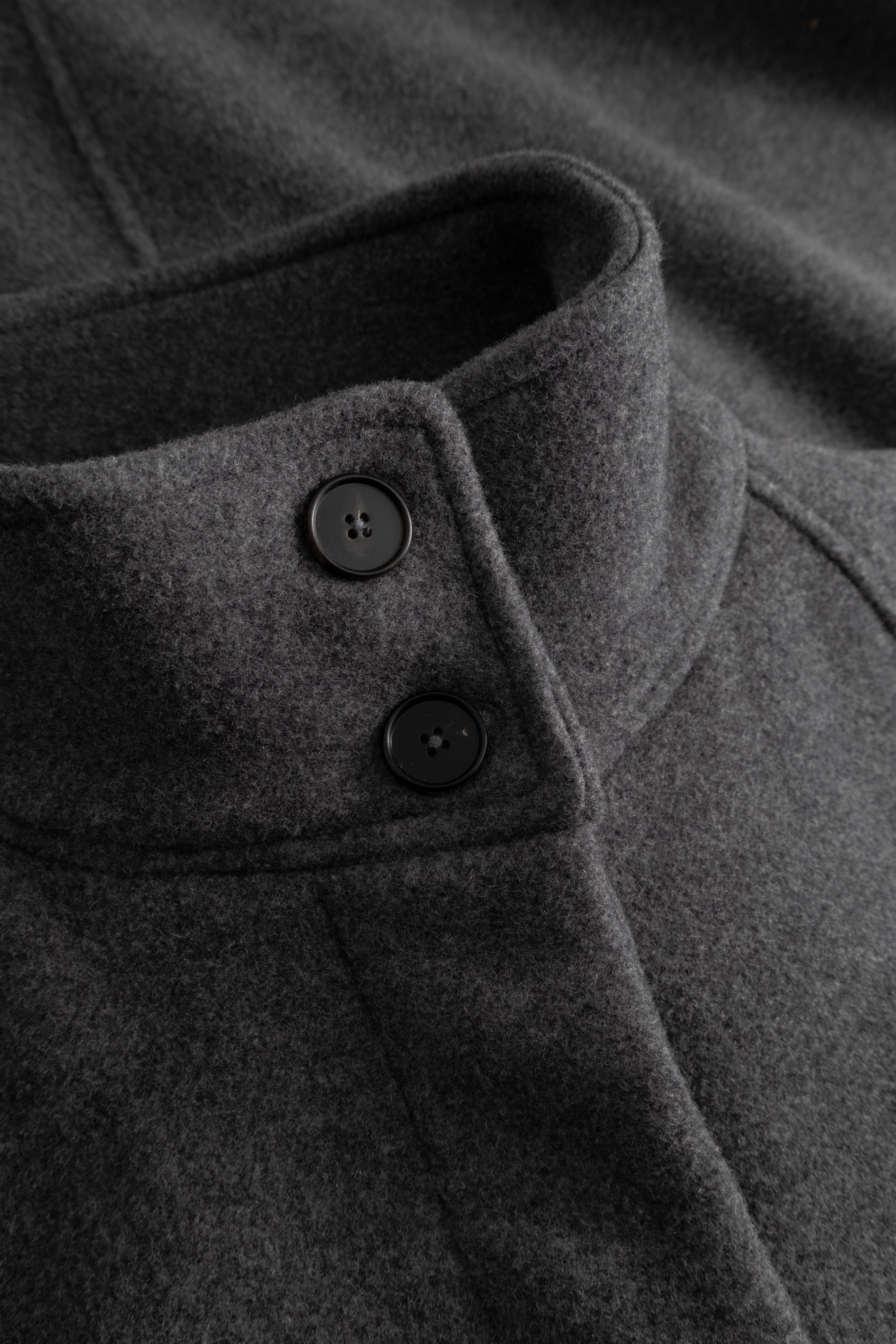 Rue de Tokyo CHIHARU HEAVY WOOL Coats GREY MELANGE