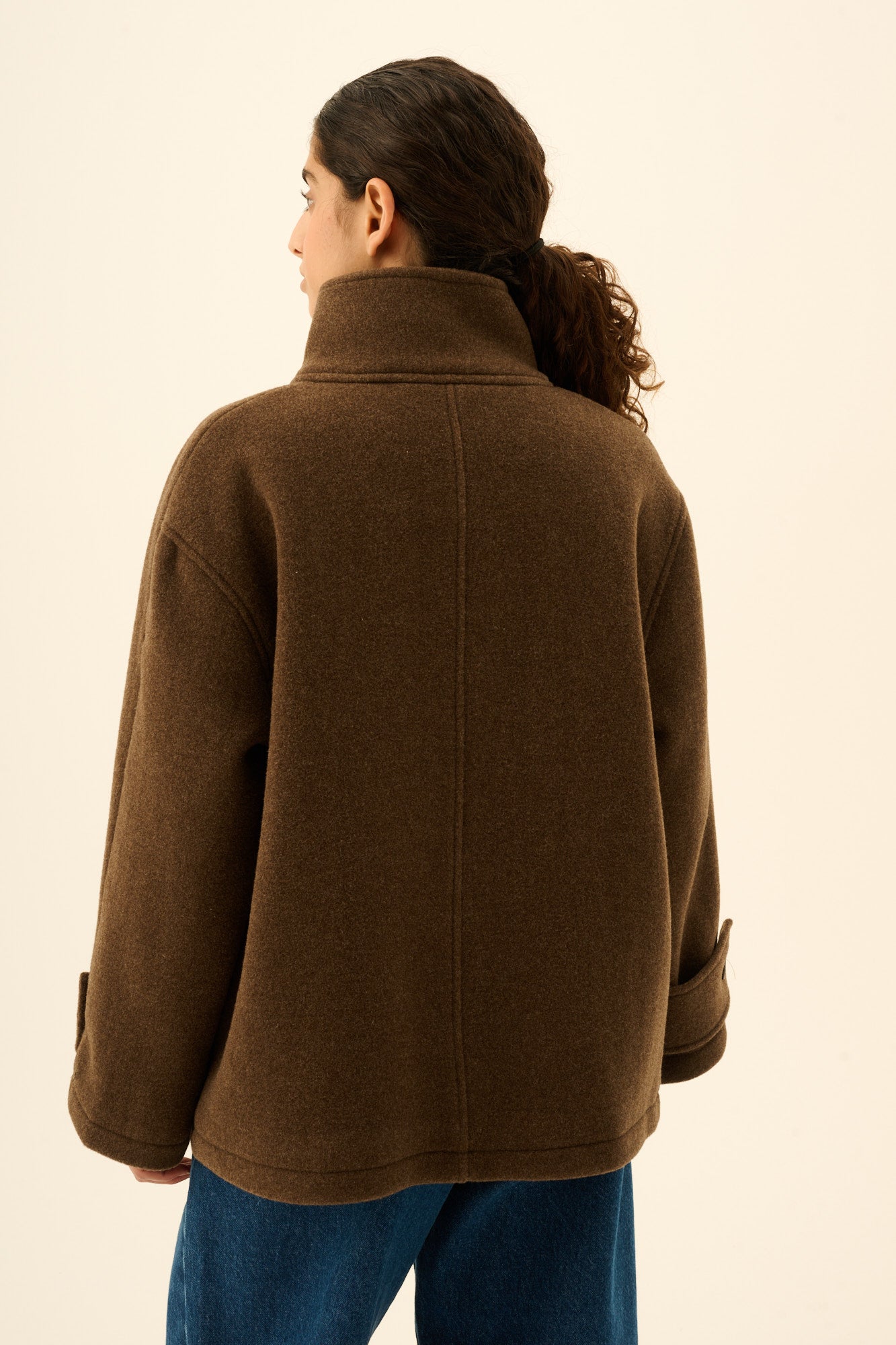 Rue de Tokyo CHIKA HEAVY WOOL Coats Brown Melange