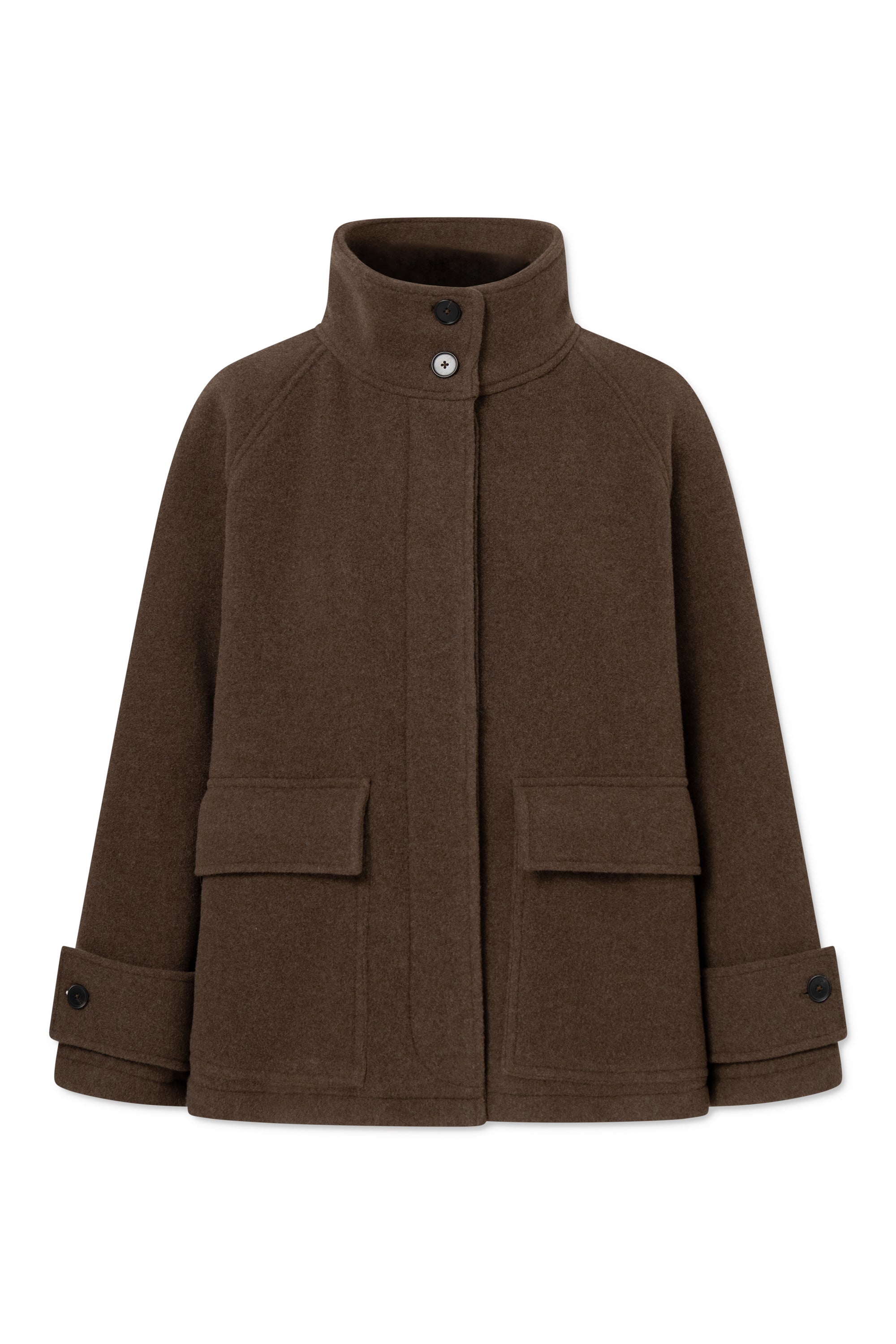 Rue de Tokyo CHIKA HEAVY WOOL Coats Brown Melange