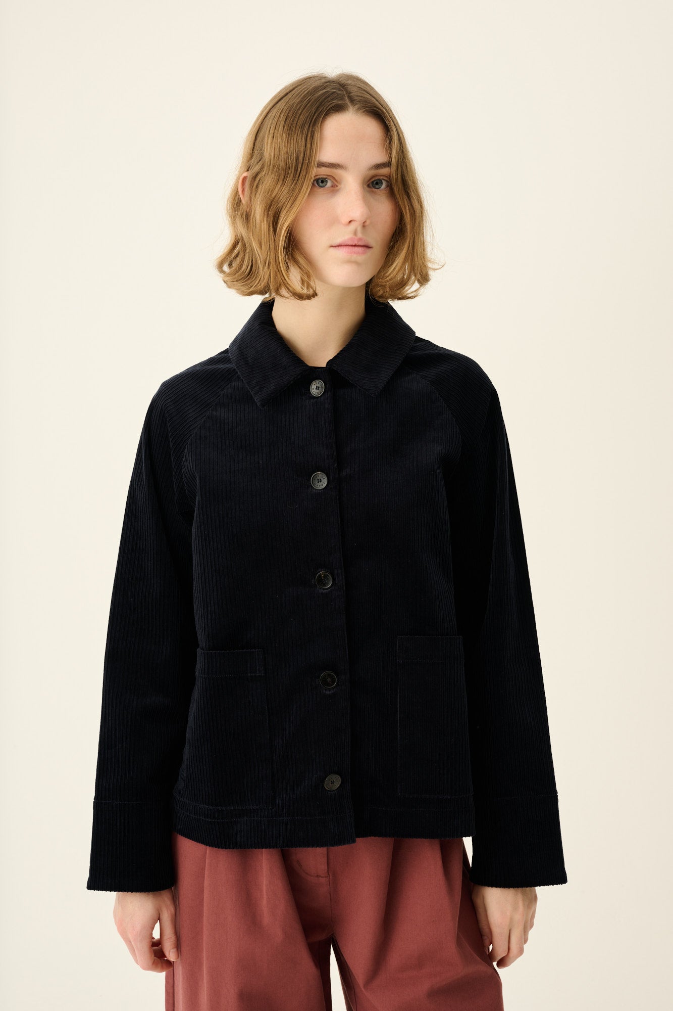 Rue de Tokyo CHIRA ORGANIC HEAVY CORDUROY Outerwear INK NAVY