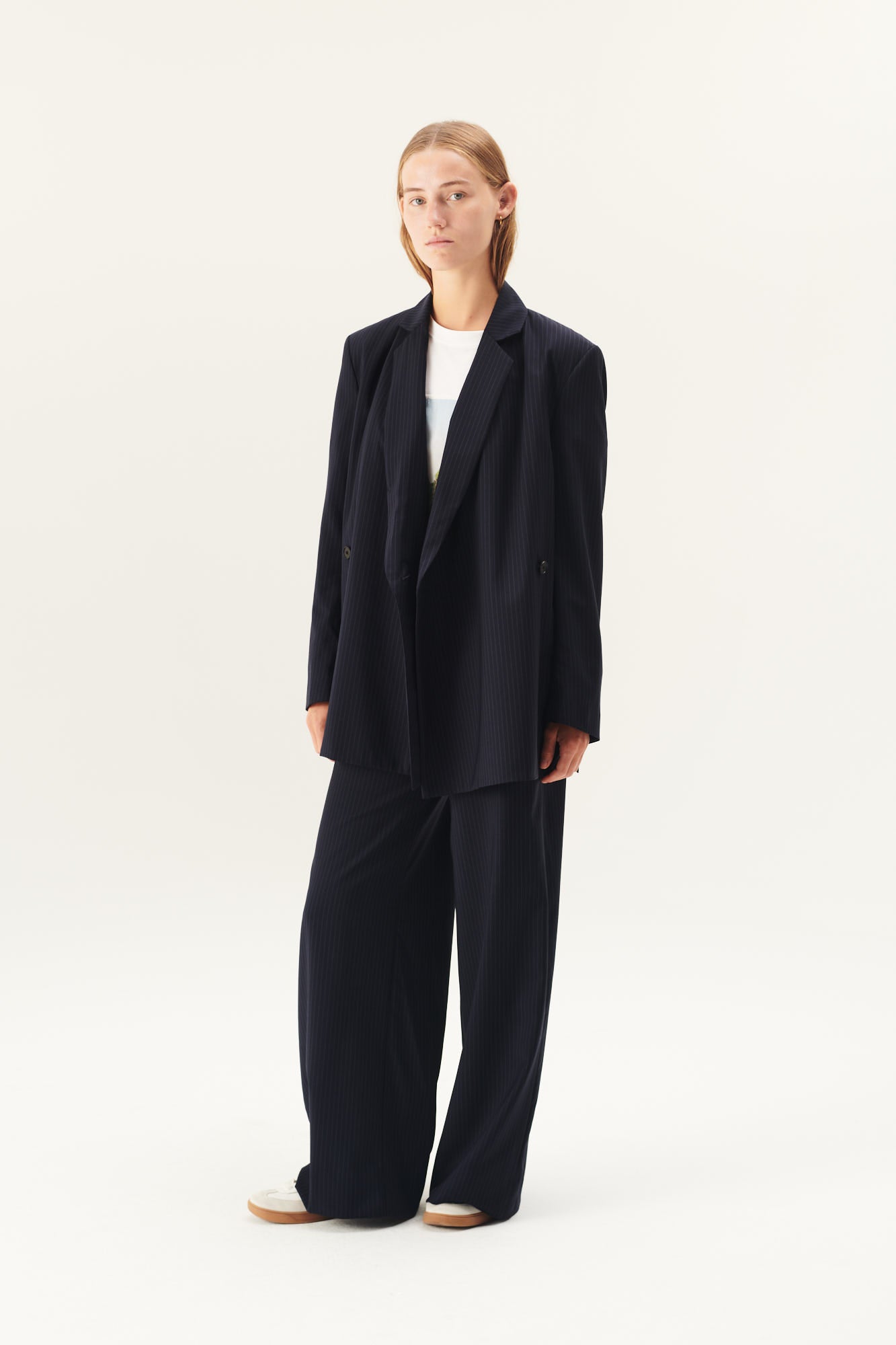 Rue de Tokyo CHIYO VIRGIN WOOL PINSTRIPE JACKETS