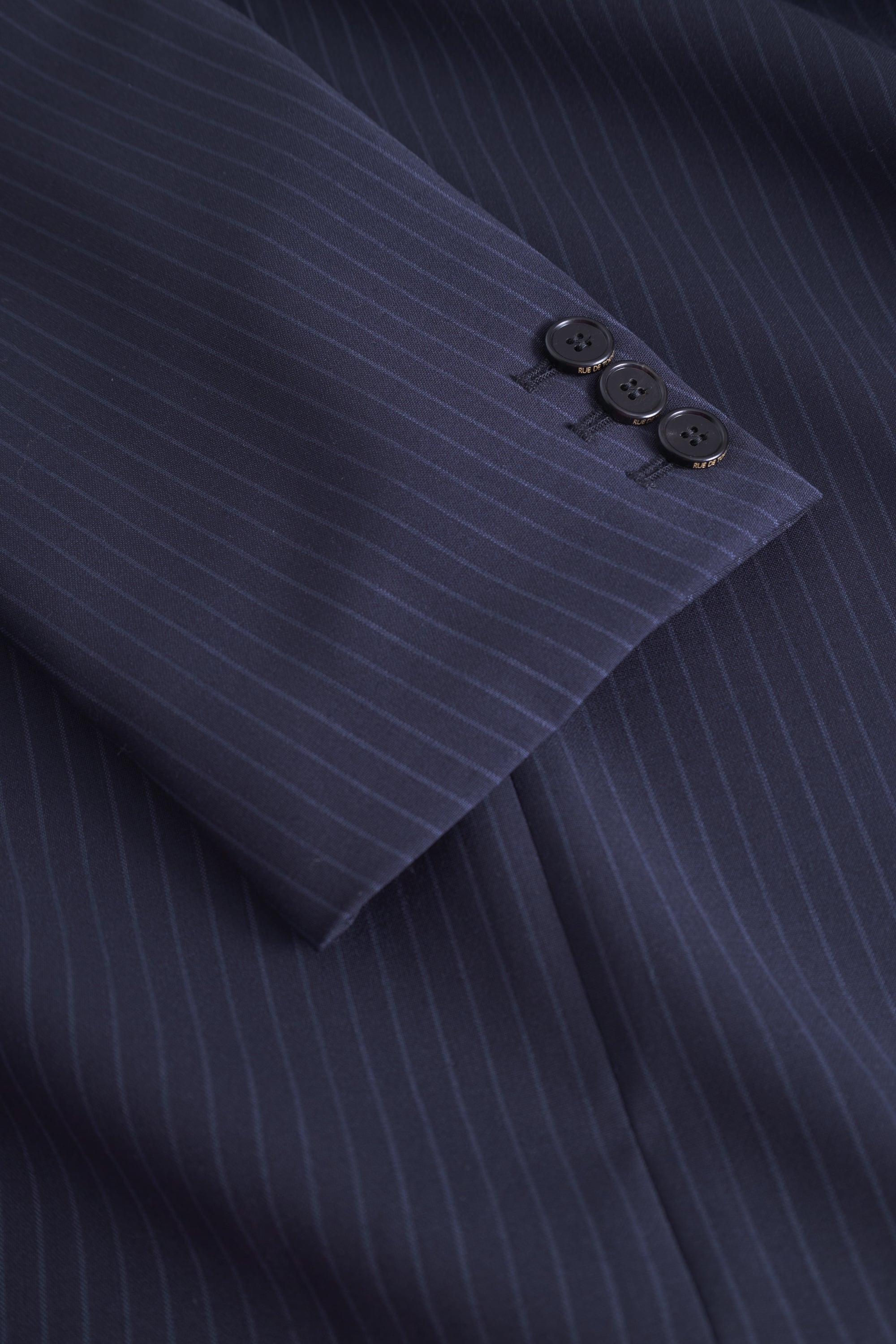 Rue de Tokyo CHIYO VIRGIN WOOL PINSTRIPE JACKETS NAVY / BLUE STRIPE