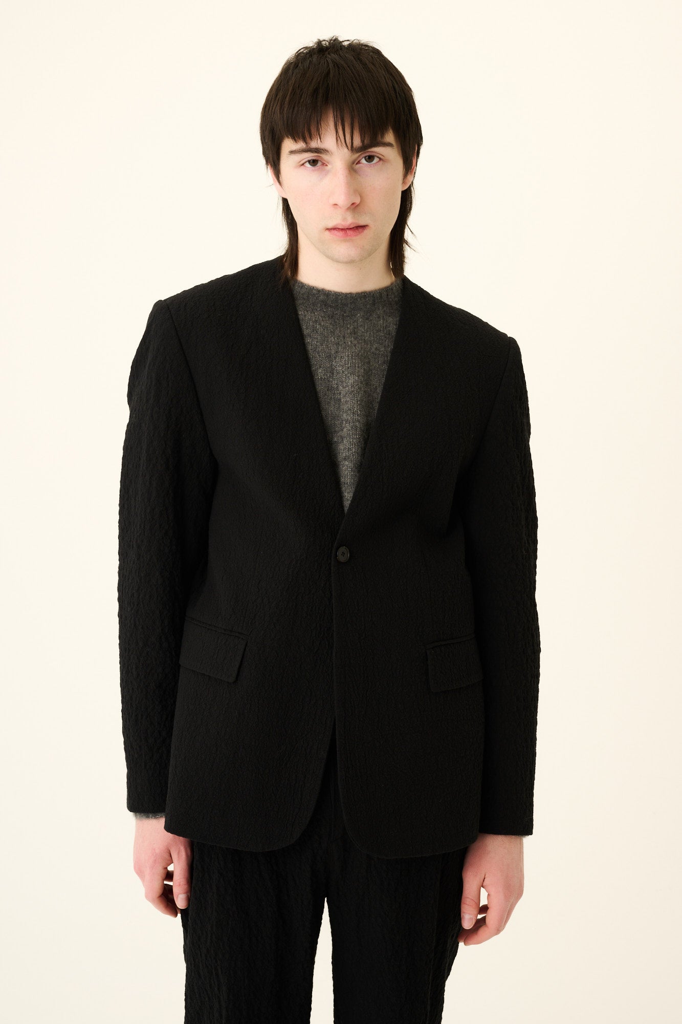 Rue de Tokyo CHOUJI CRUSHED COTTON Jackets BLACK