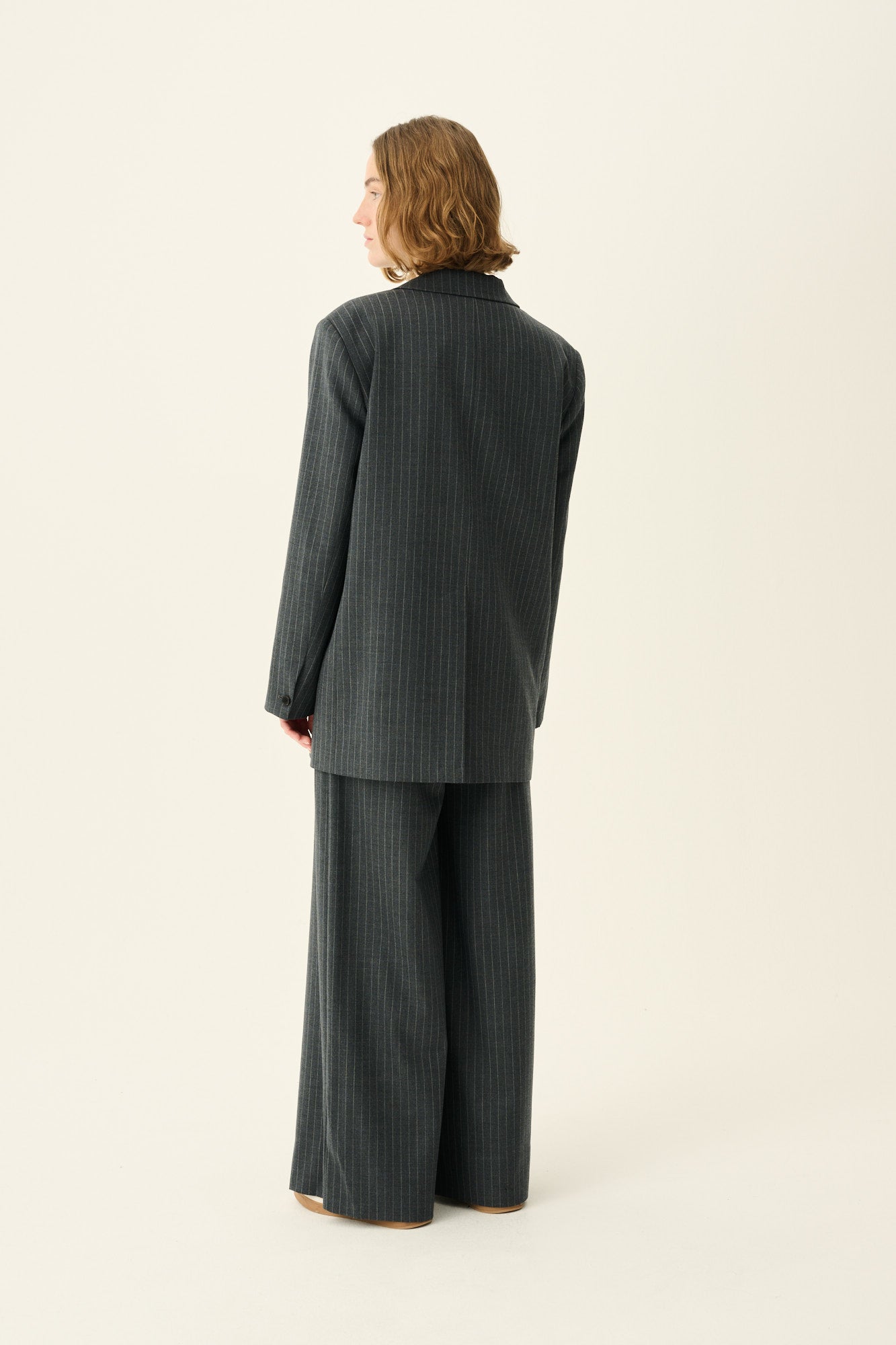 Rue de Tokyo CICA WOOL PINSTRIPE Jackets GREY PINSTRIPE
