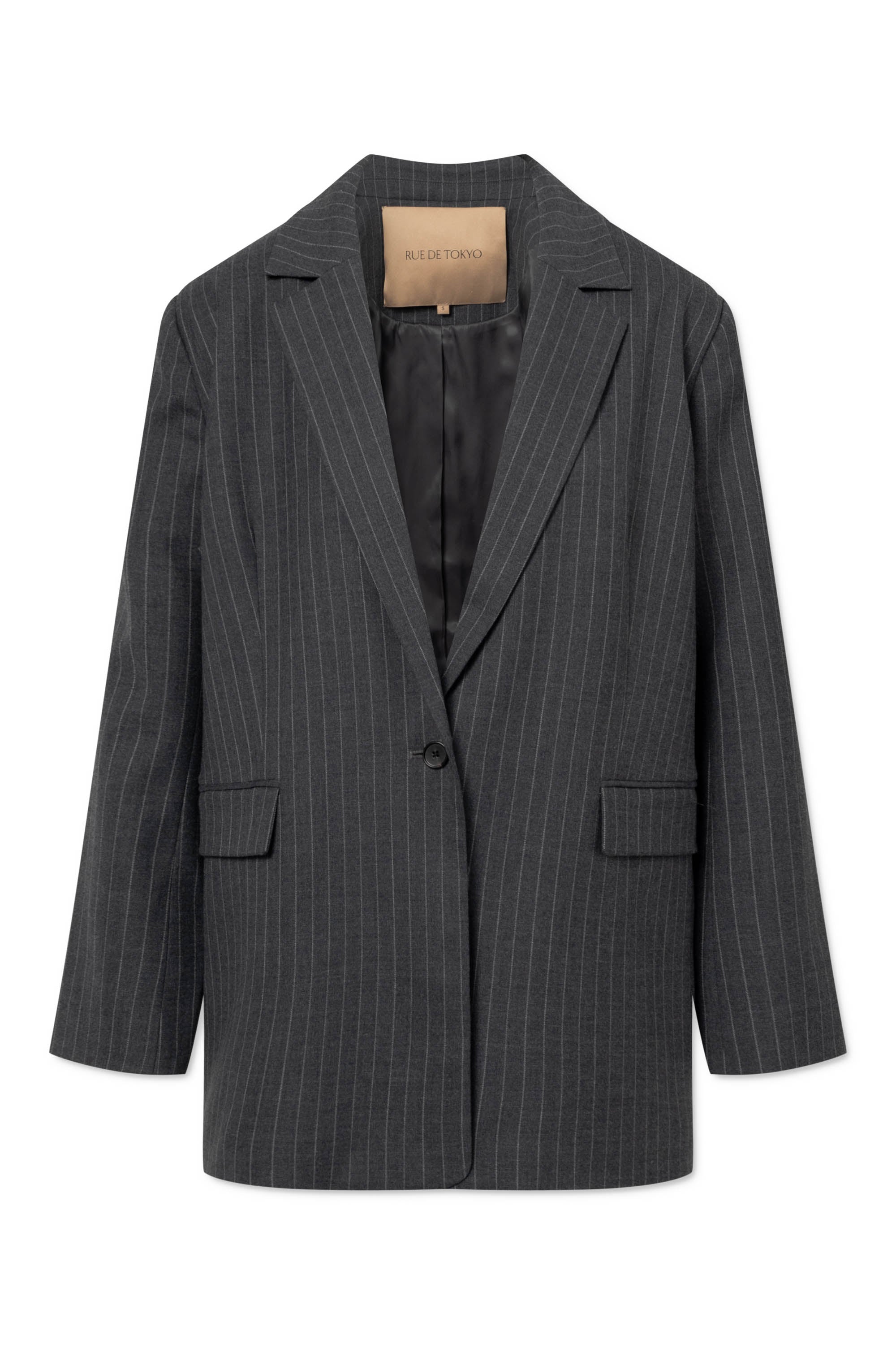 Rue de Tokyo CICA WOOL PINSTRIPE Jackets GREY PINSTRIPE