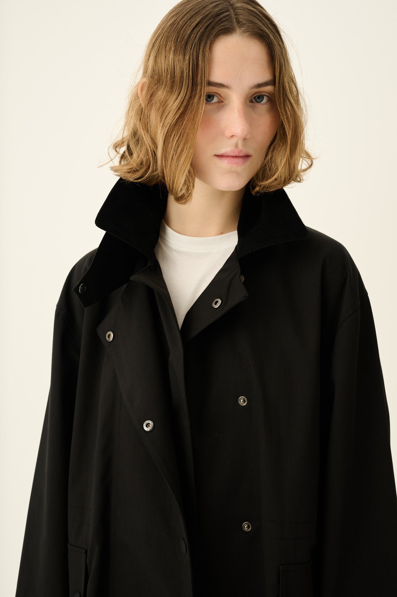 Rue de Tokyo CIMANA RECYCLED HEAVY TRENCH Jackets BLACK