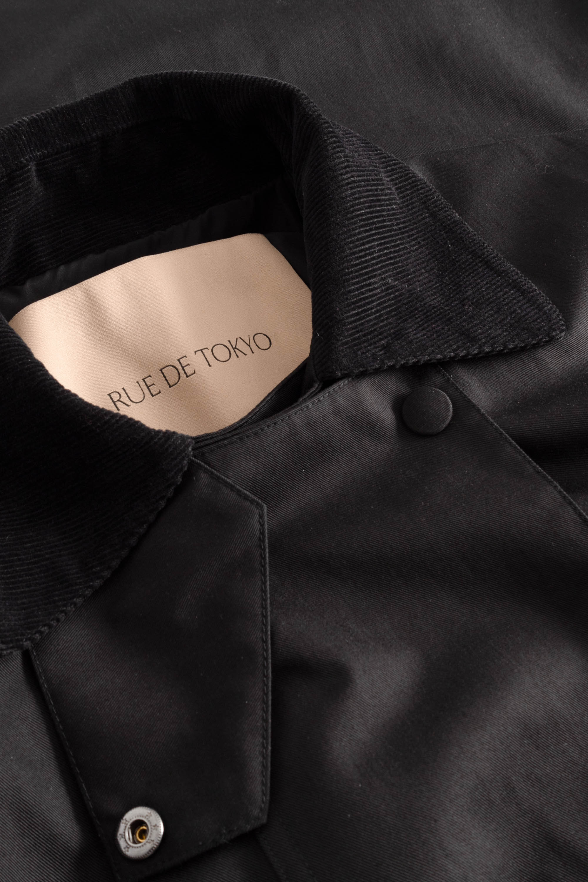 Rue de Tokyo CIMANA RECYCLED HEAVY TRENCH Jackets BLACK