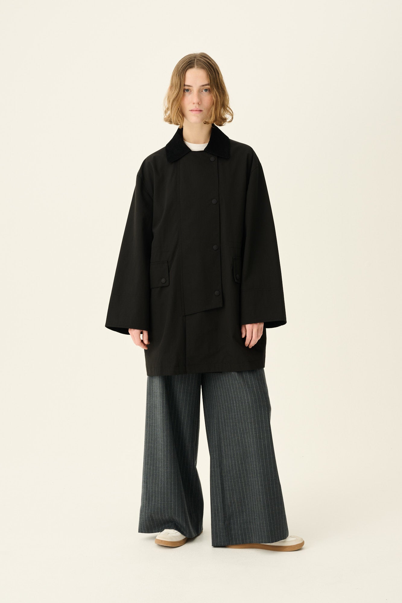 Rue de Tokyo CIMANA RECYCLED HEAVY TRENCH Jackets BLACK