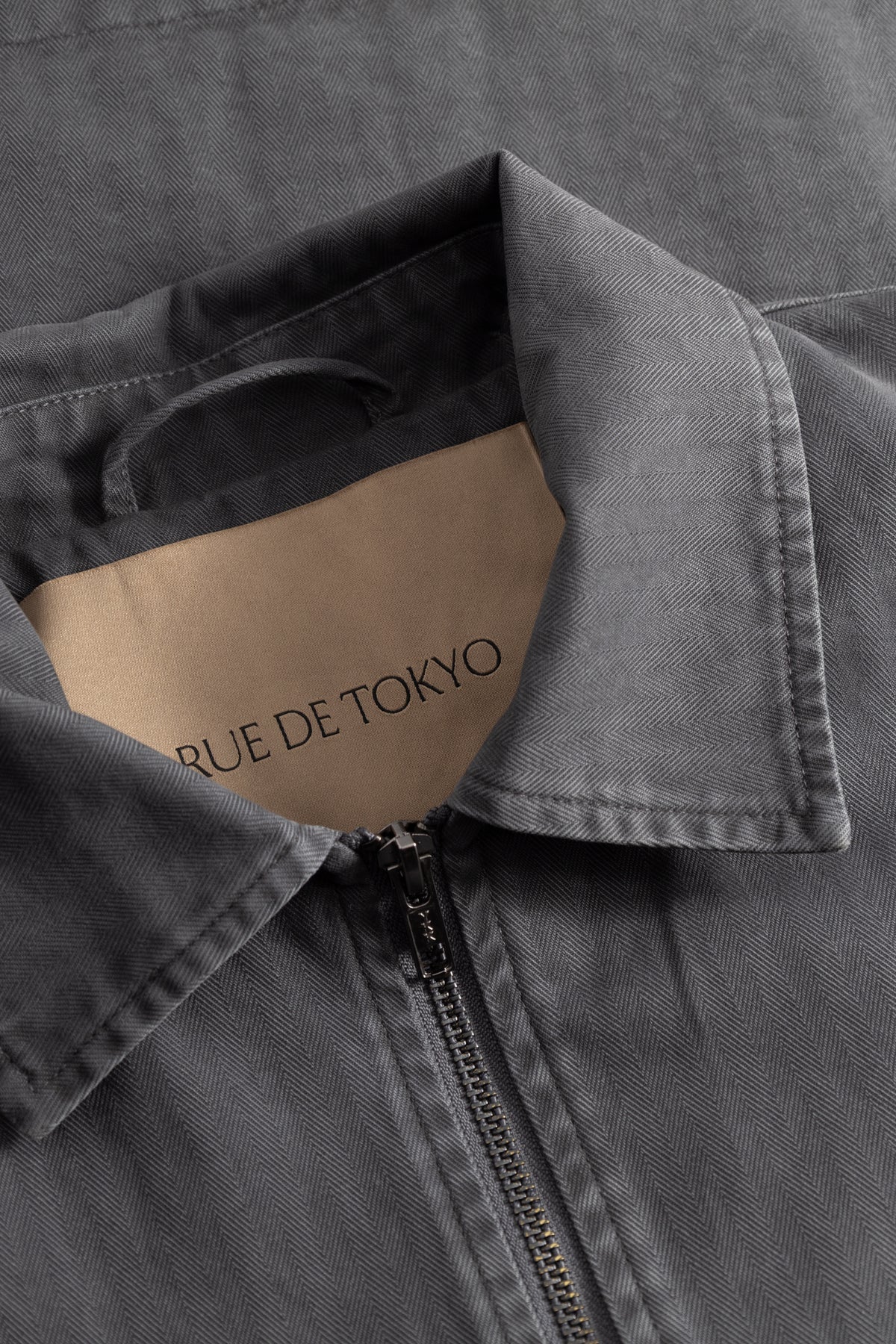 Rue de Tokyo CLAUS WASHED HERRINGBONE Jackets GREY HERRINGBONE