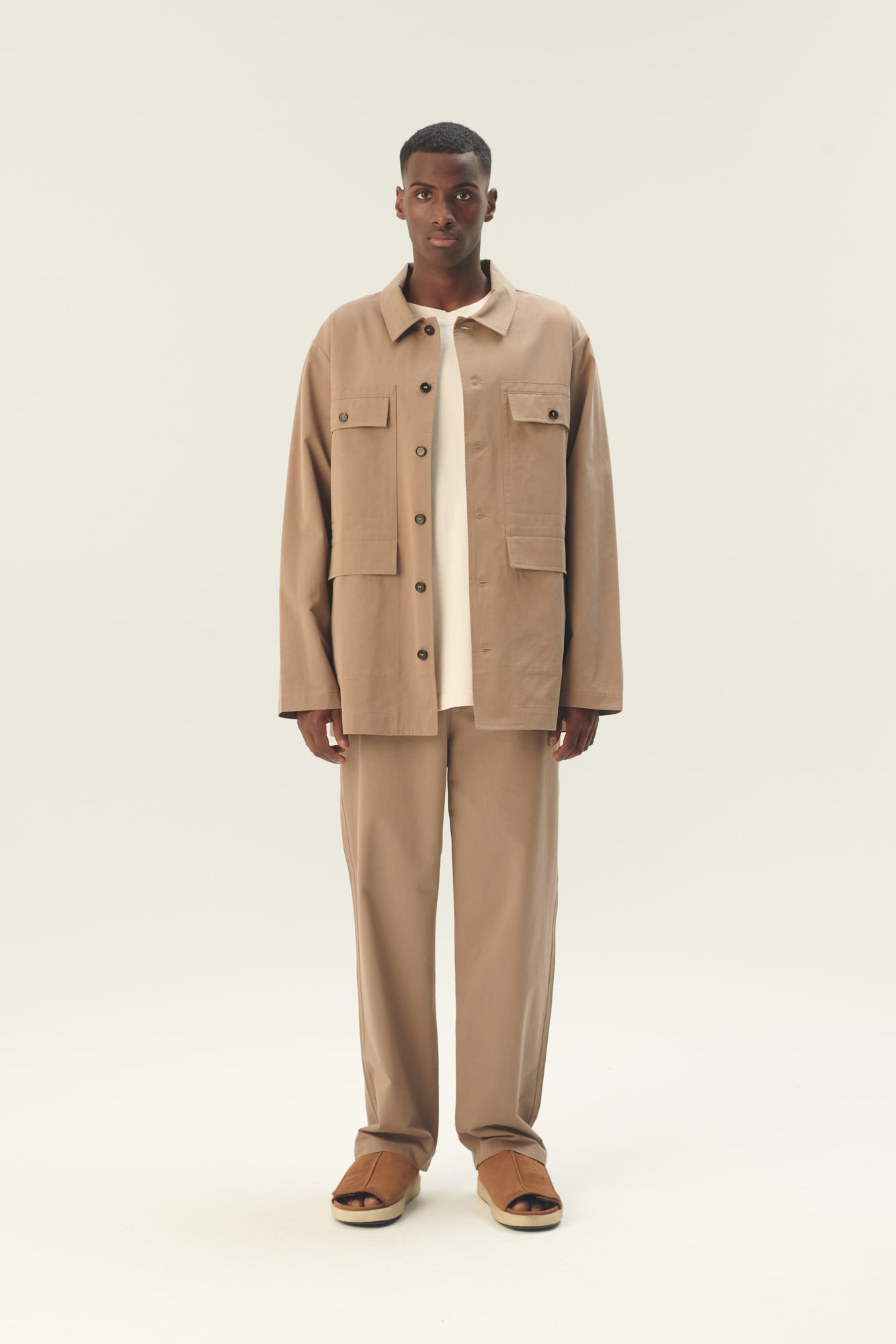 Rue de Tokyo COLTON SOFT COTTON TENCEL Jackets SAND