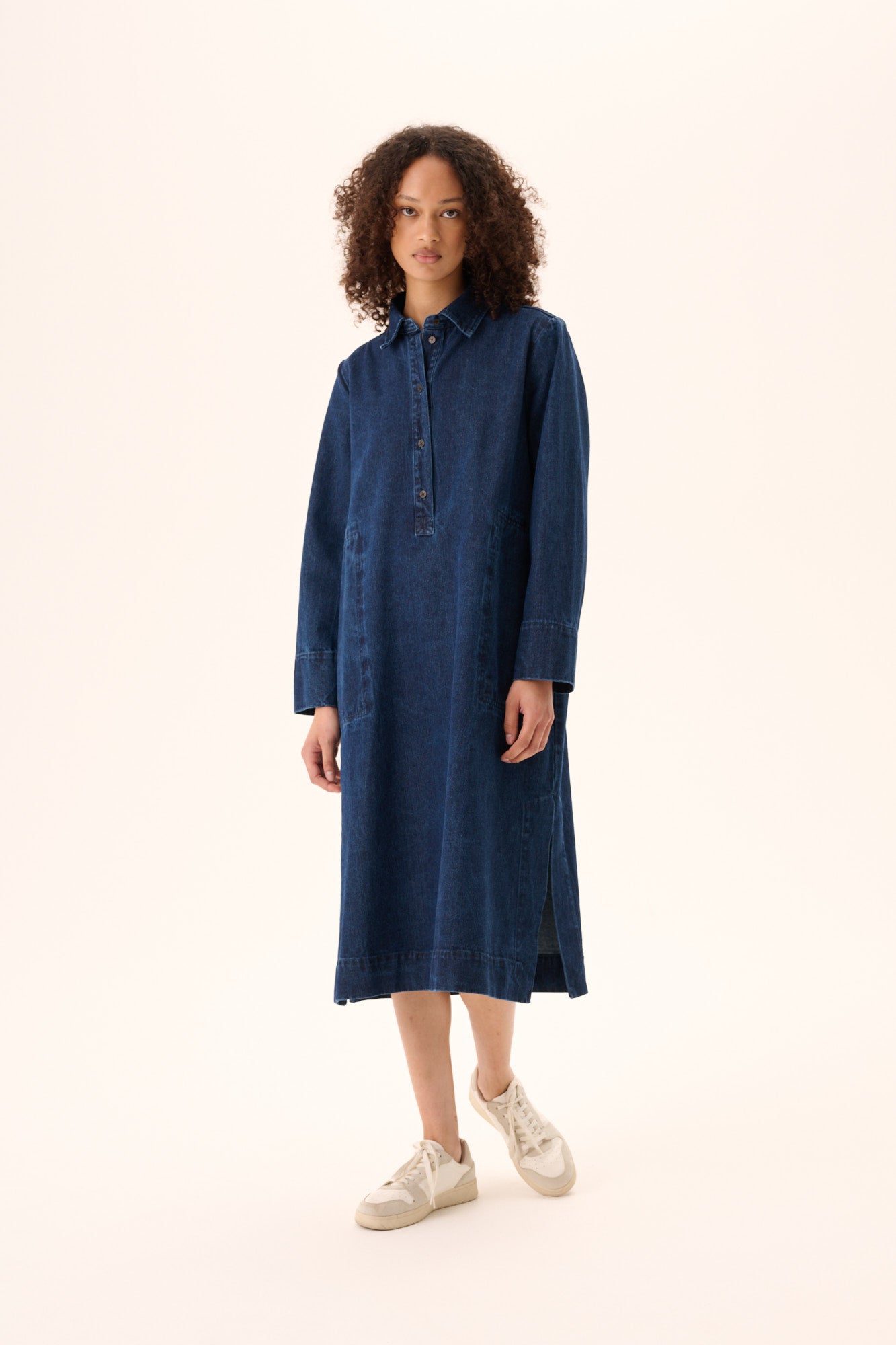 Rue de Tokyo DABRIA ORGANIC HEAVY DENIM Dresses Dark Denim