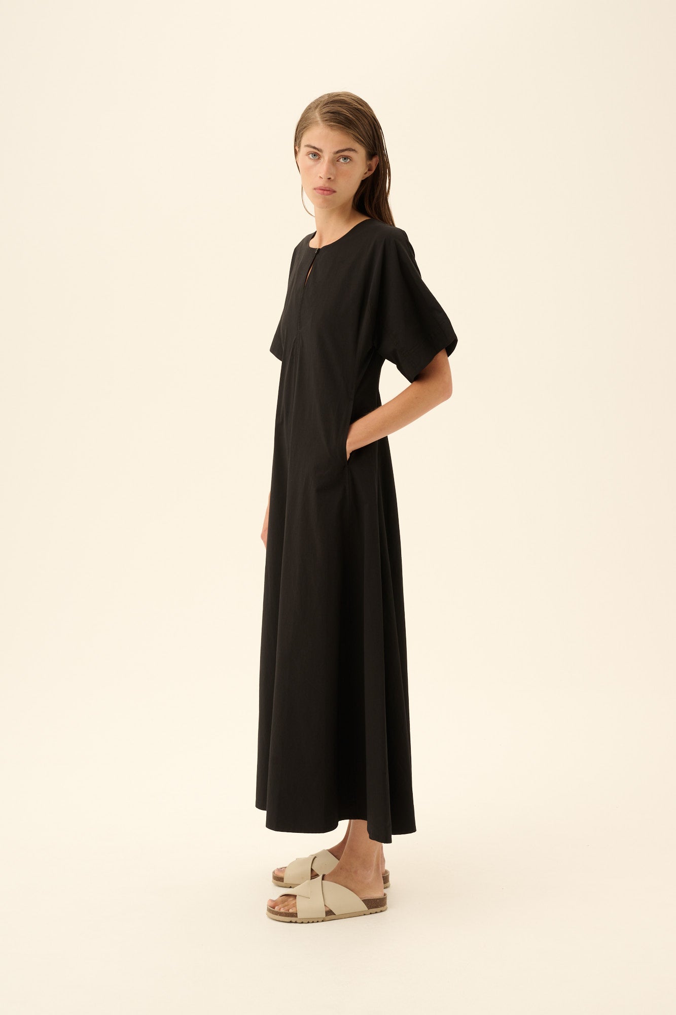 Rue de Tokyo DAFNE MODAL POPLIN Dresses BLACK