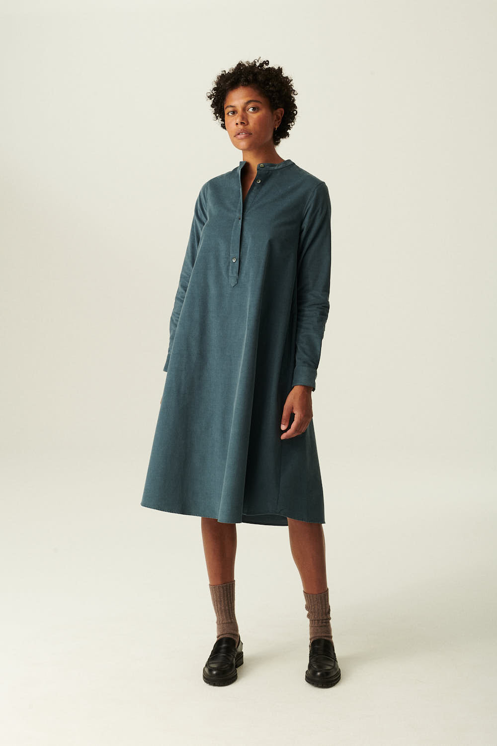 Rue de Tokyo DARIANNA BABY CORDUROY DRESSES FRENCH BLUE