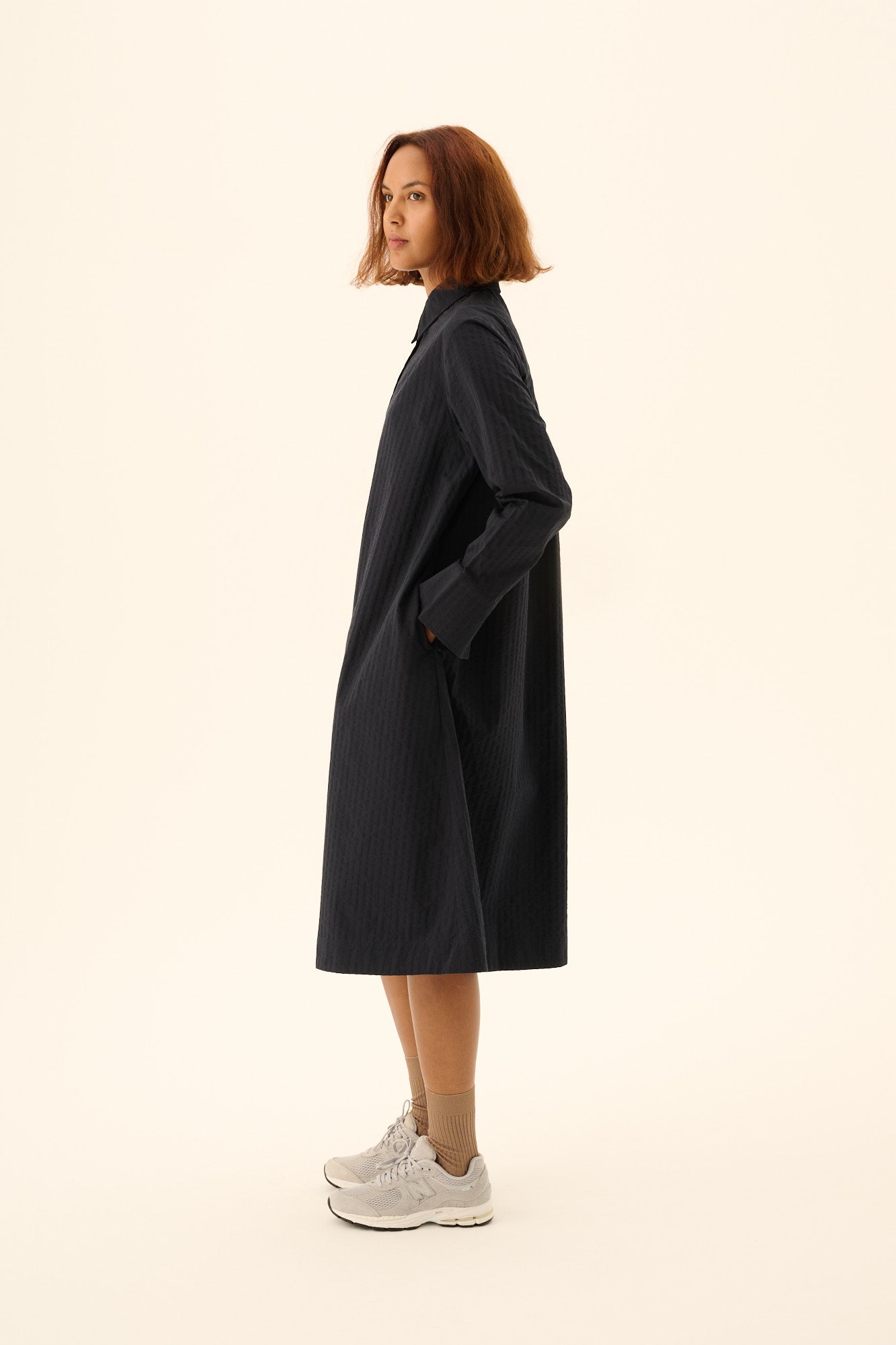 Rue de Tokyo DARIAN WIDE SEERSUCKER Dresses NAVY