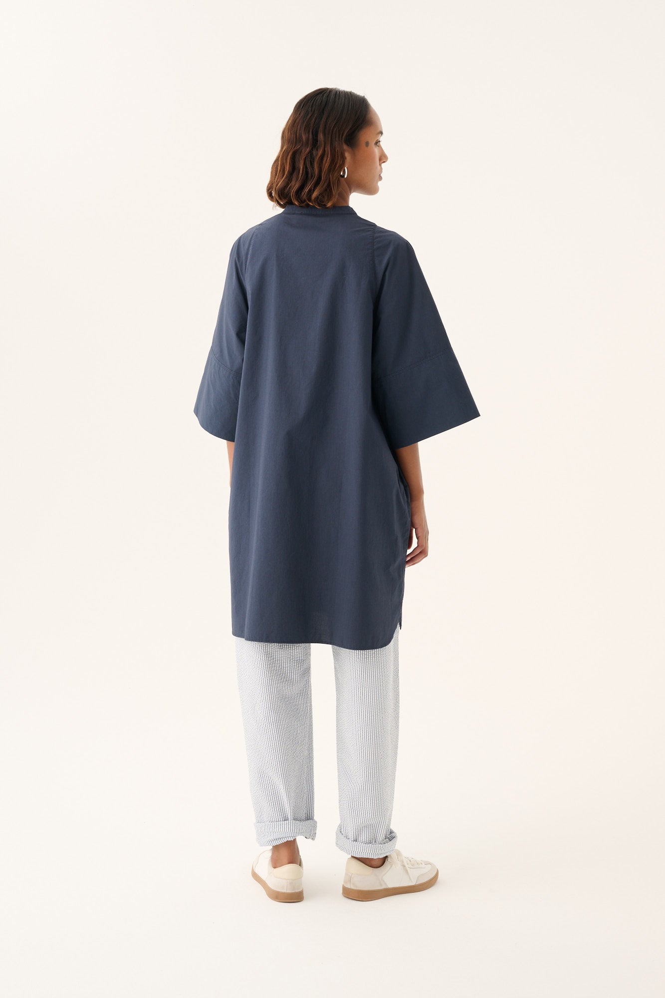 Rue de Tokyo DARLA ORGANIC GARMENT DYED POPLIN Dresses DARK NAVY