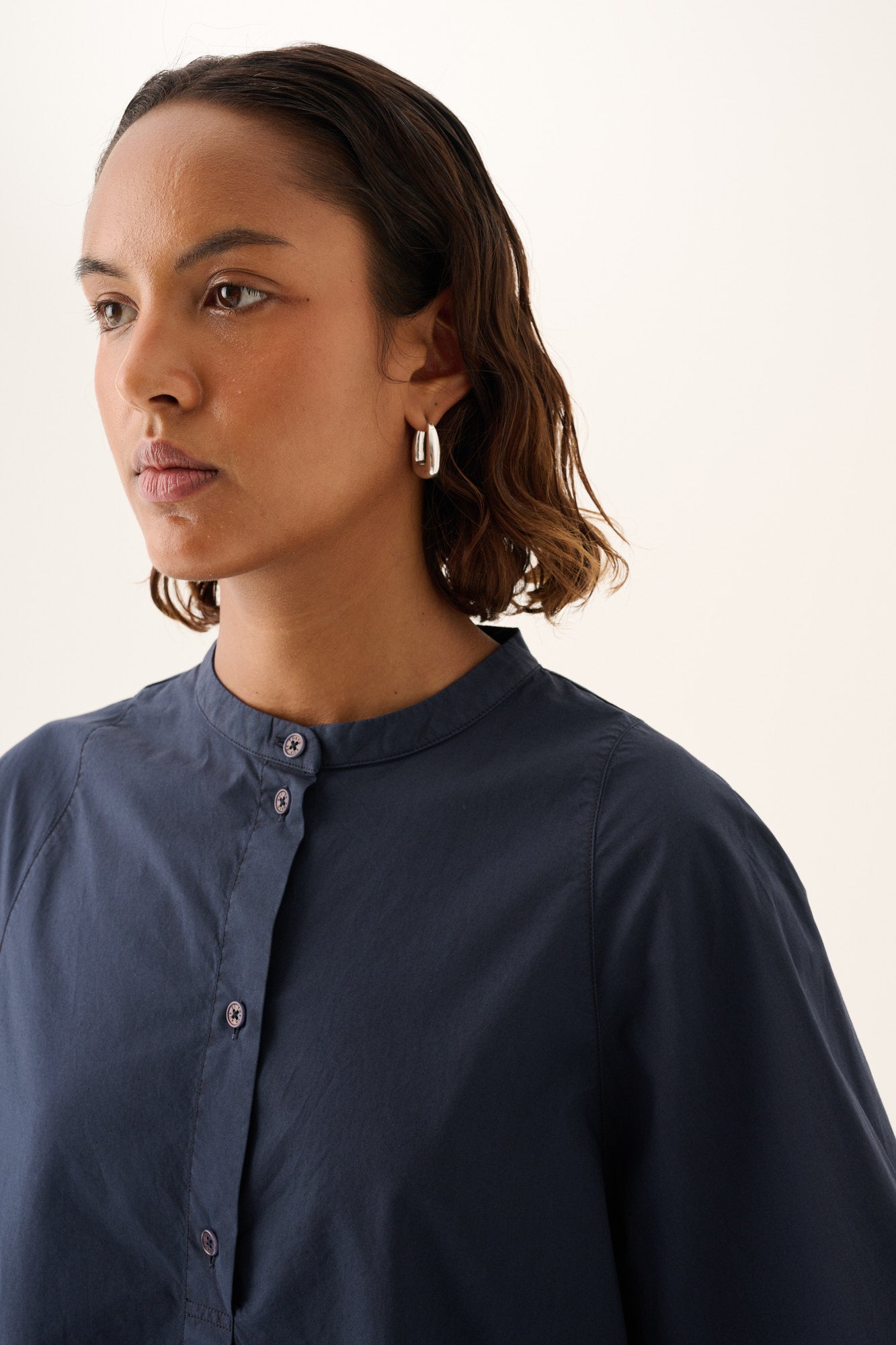 Rue de Tokyo DARLA ORGANIC GARMENT DYED POPLIN Dresses DARK NAVY