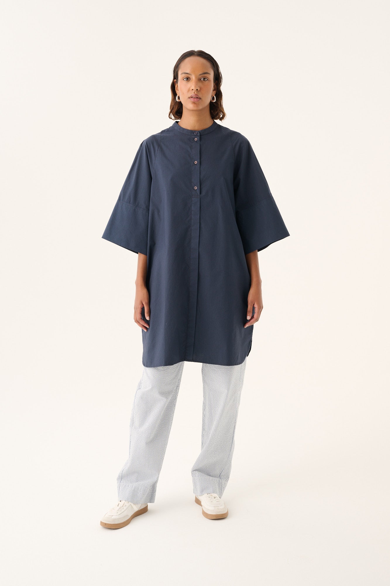 Rue de Tokyo DARLA ORGANIC GARMENT DYED POPLIN Dresses DARK NAVY